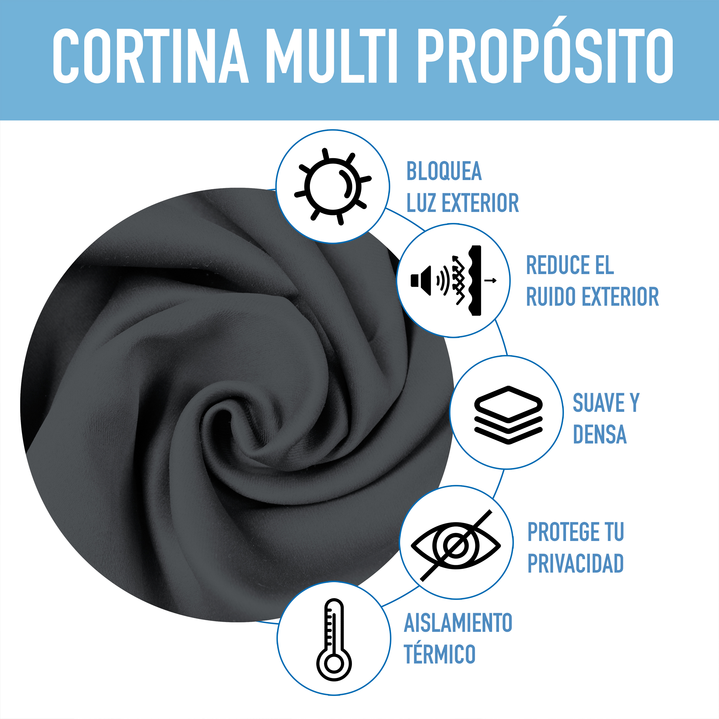 Cortinas Blackout Gris Oxford Corta Térmico Lisa 95% Bloqueo Luz