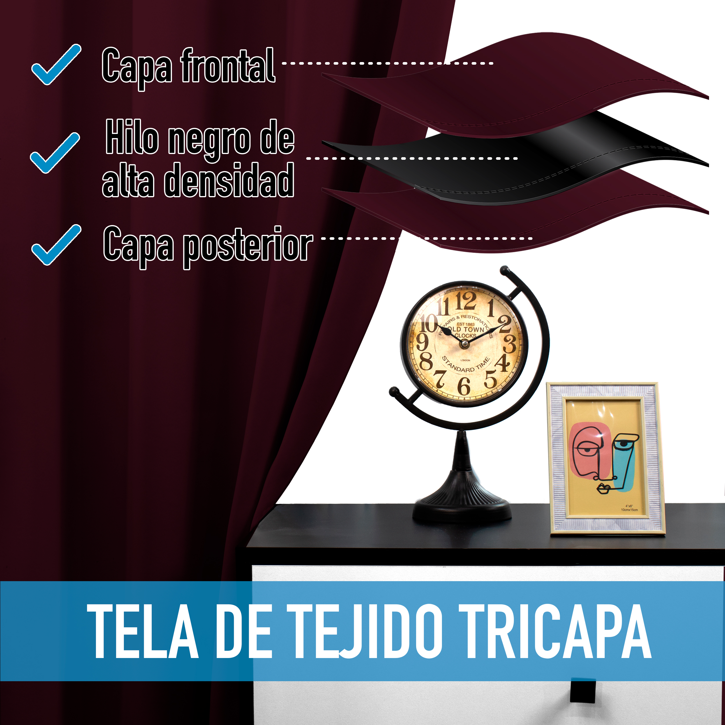 Cortinas Blackout Guindo Corta Térmico Lisa 95% Bloqueo Luz