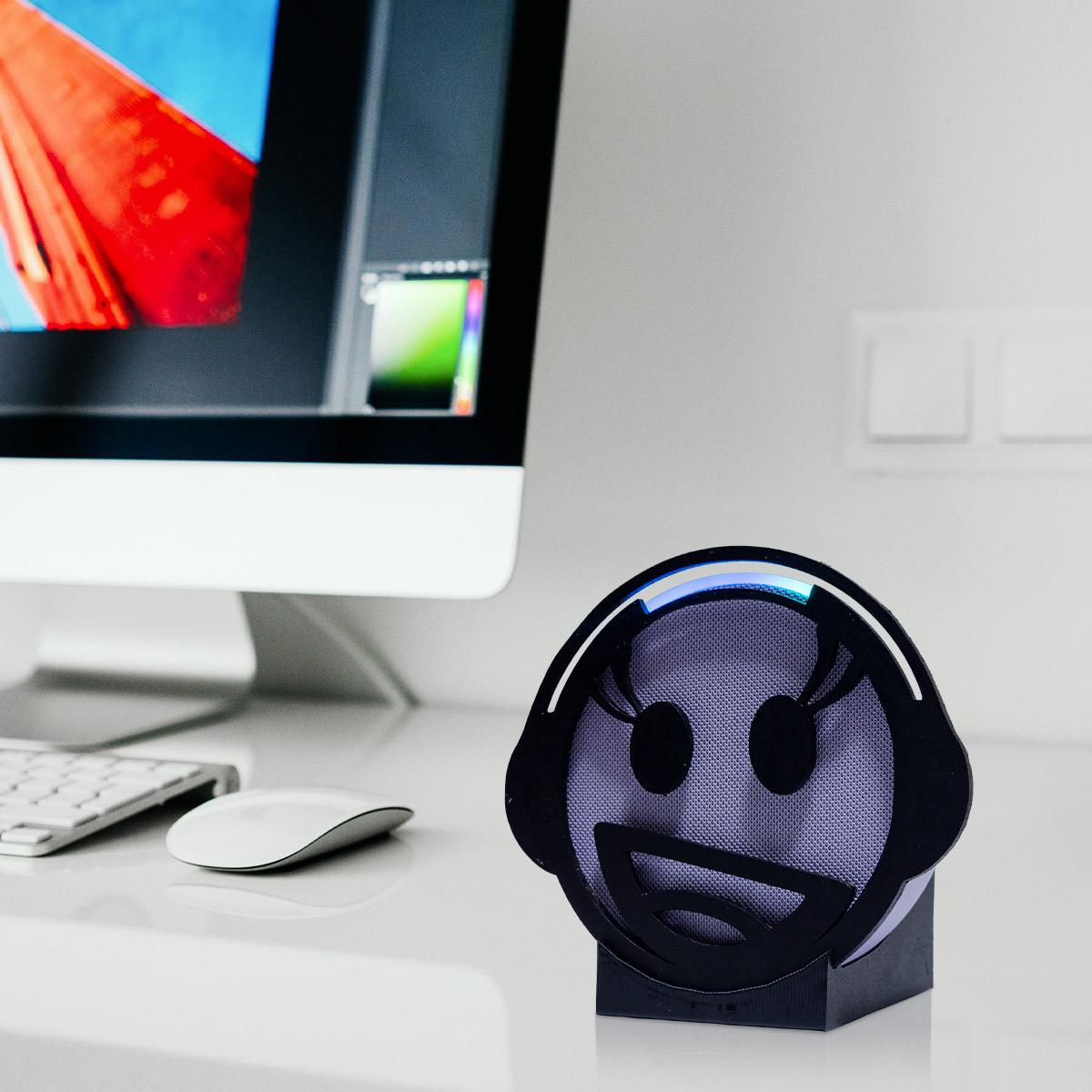 Base para Alexa Echo Pop tipo Emoticones Impremli