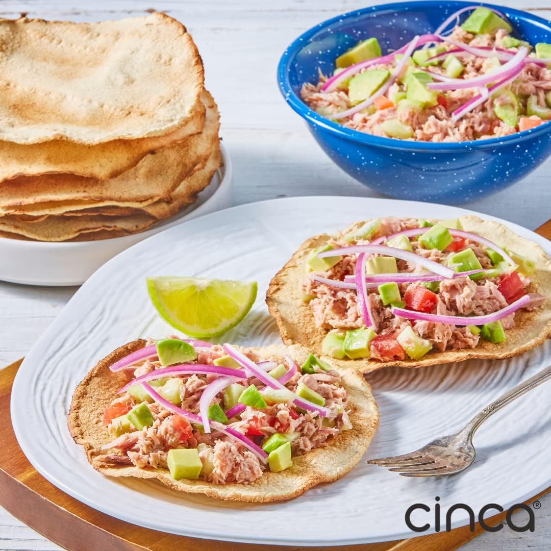 CINCA Tostadas de Coliflor Saludables Sin Conservadores, Sin Grasas Trans, Sin Gluten, Vegano, 3 Paquetes de 156g.