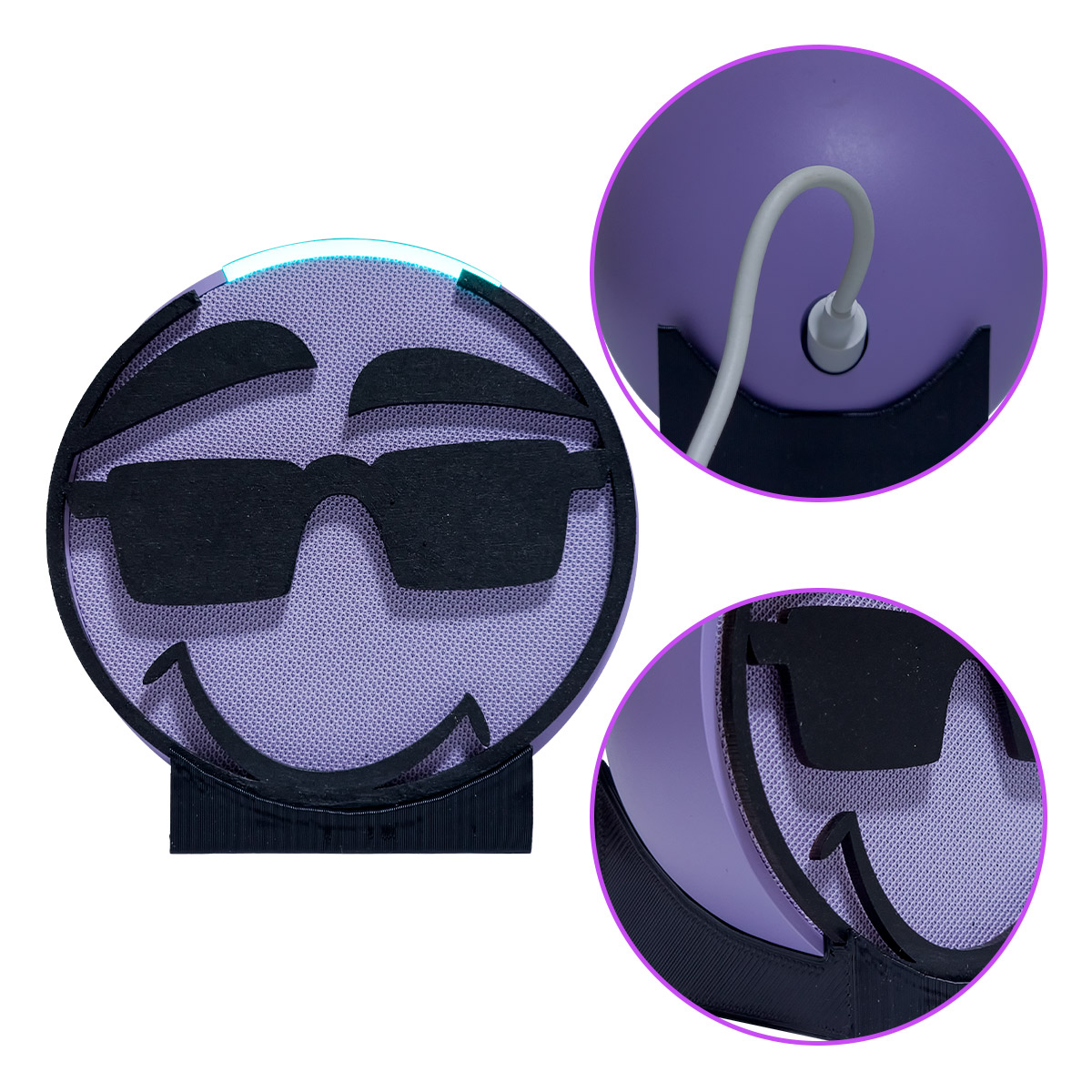 Base para Alexa Echo Pop tipo Emoticones Impremli