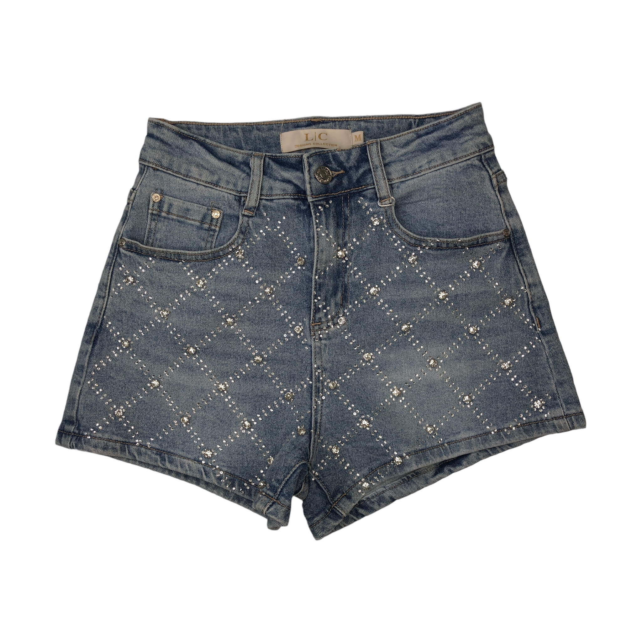 Short Con Patrón Pedrería LC DESIGNS COLLECTION