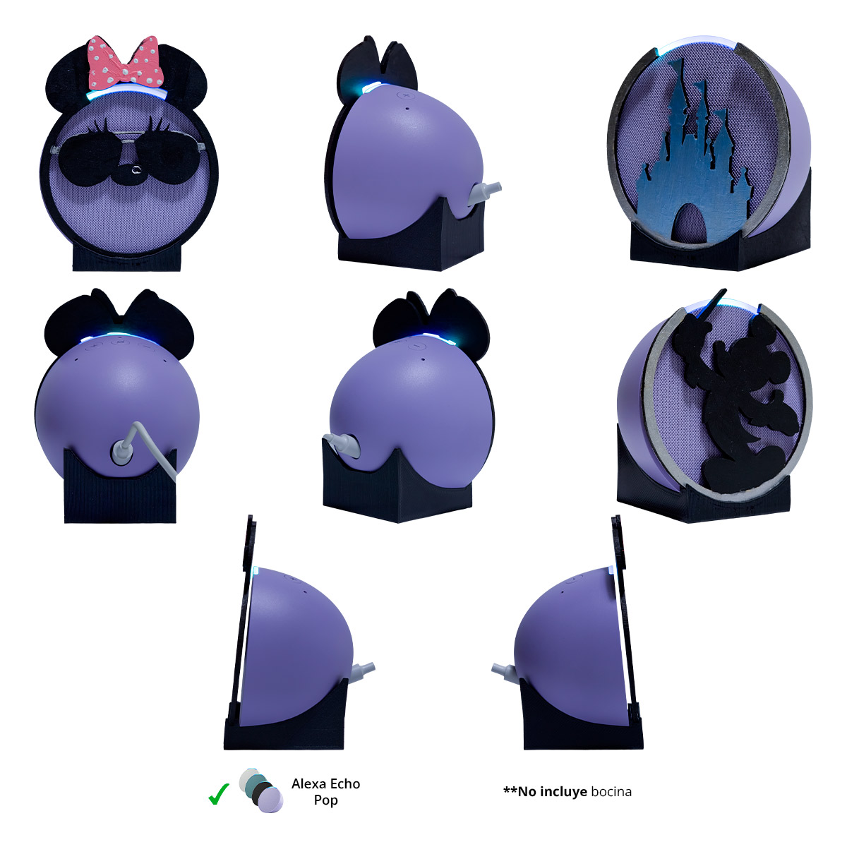 Base para Alexa Echo Pop tipo Mickey Impremli