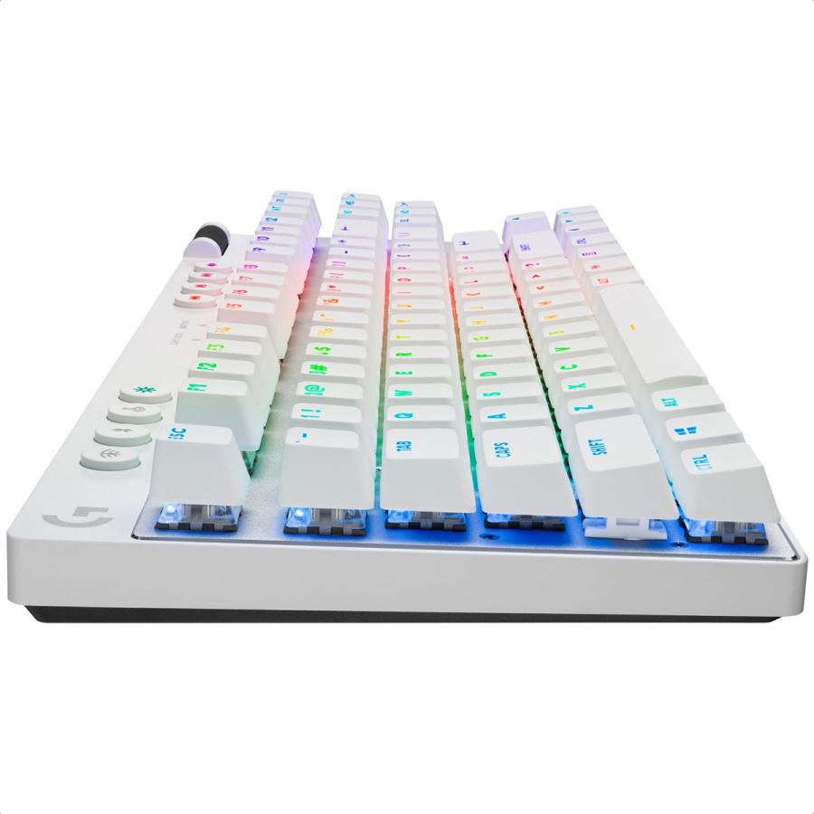 Teclado Logitech G PRO X TKL Mecanico Switch GX Brown RGB Inalambrico Blanco Gamer 920-012143