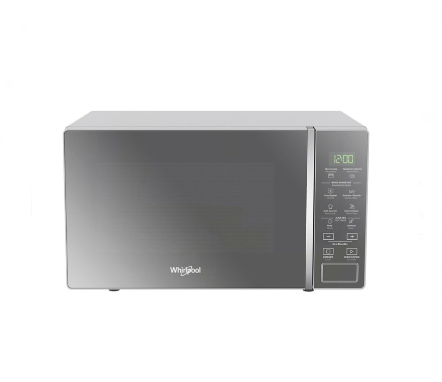 Microondas Whirlpool WM1807 Plata 20L .