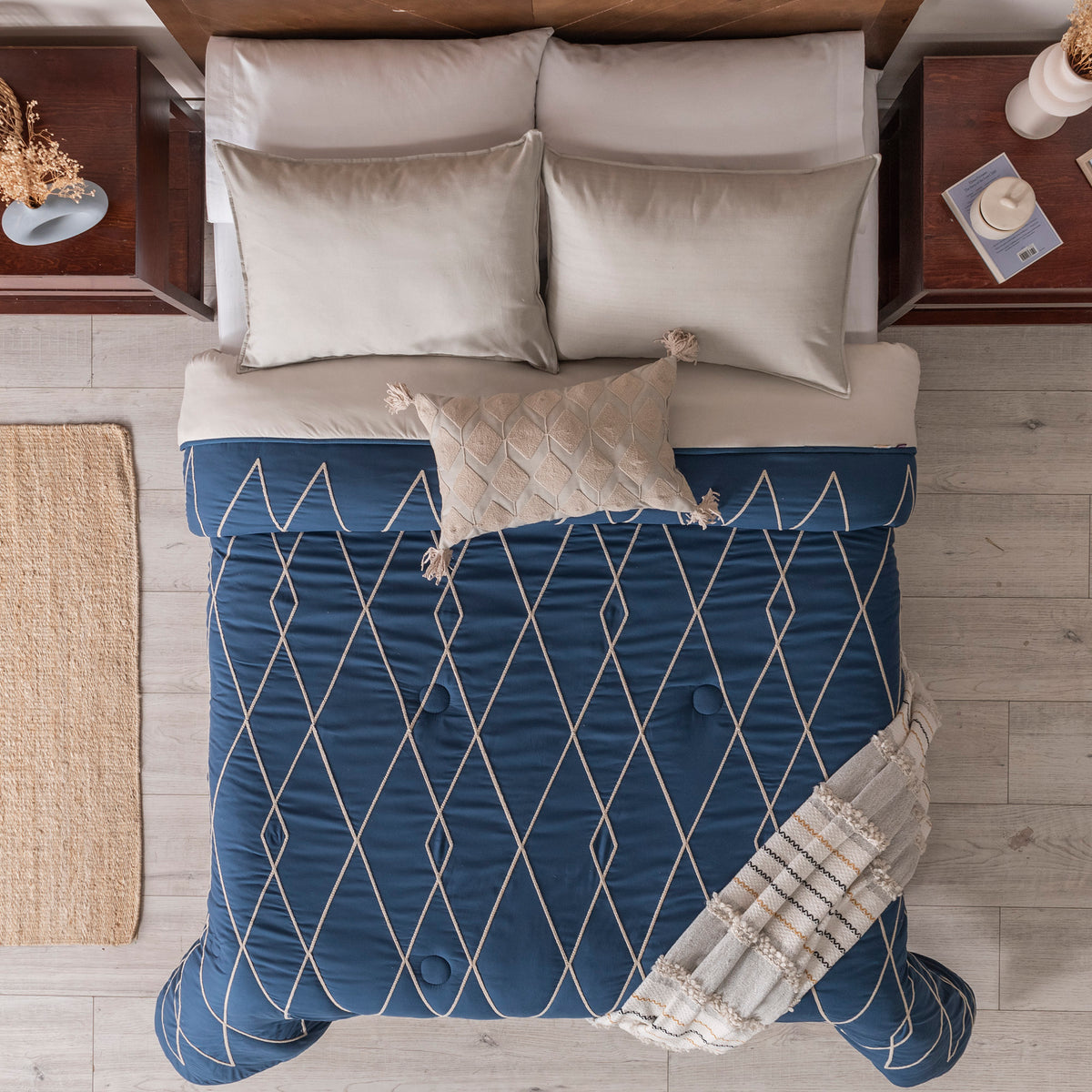 Edredón Burdeos Matrimonial XL-Vianney