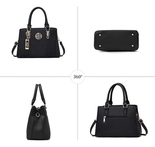 Bolso Mano Bandolera Mujer Negra Dama Impermeable Ligero