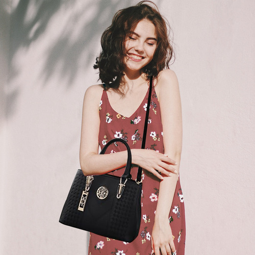 Bolso Mano Bandolera Mujer Negra Dama Impermeable Ligero