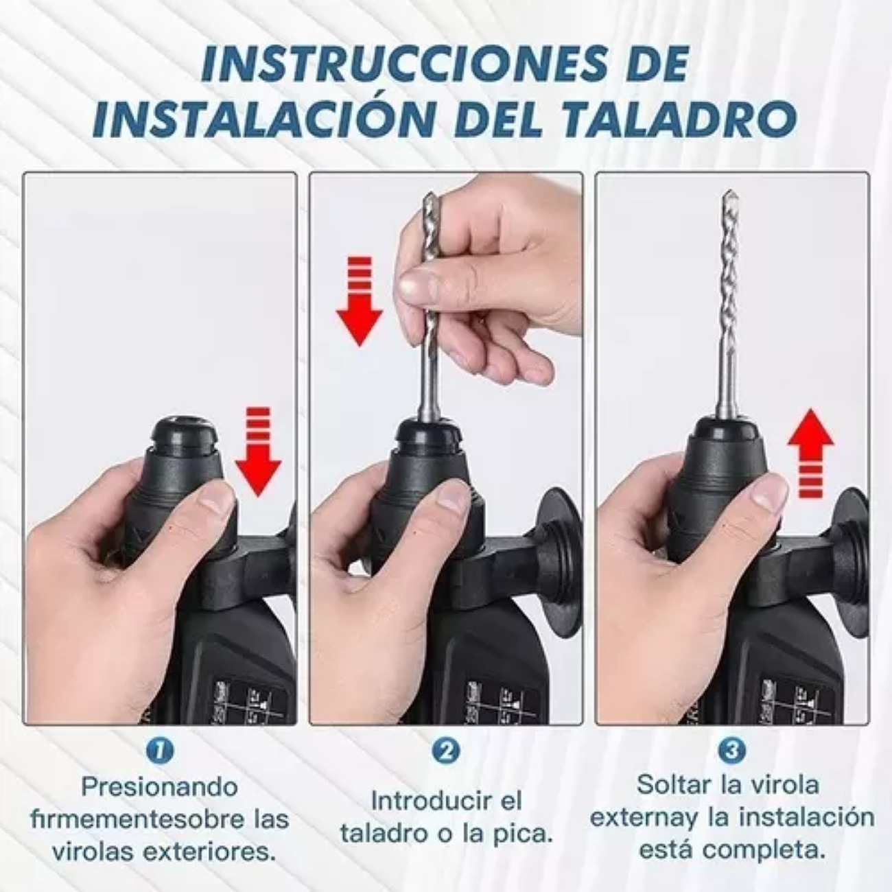 Rotomartillo Cincelador Perforador Sds 1200w Con Accesorios