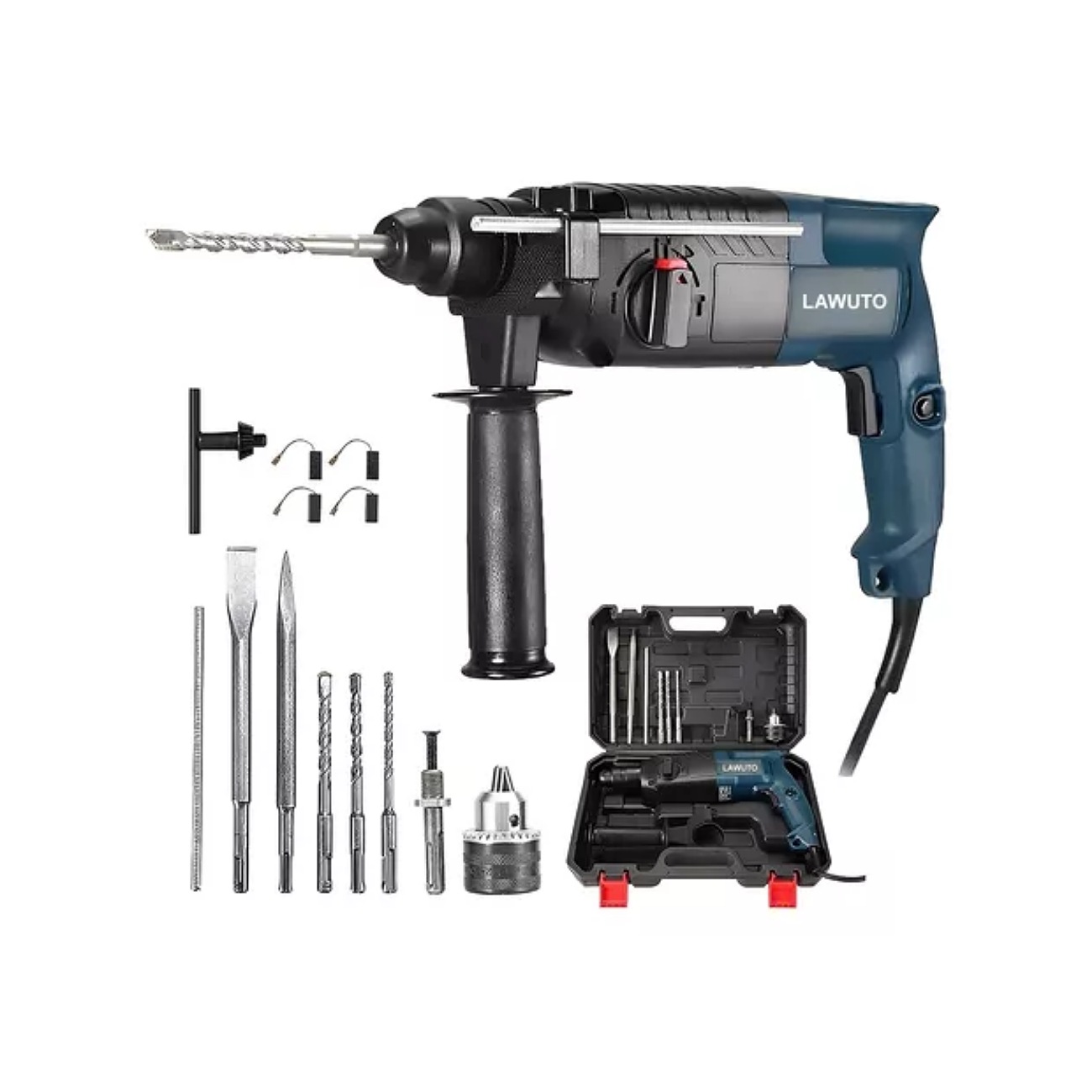 Rotomartillo Cincelador Perforador Sds 1200w Con Accesorios