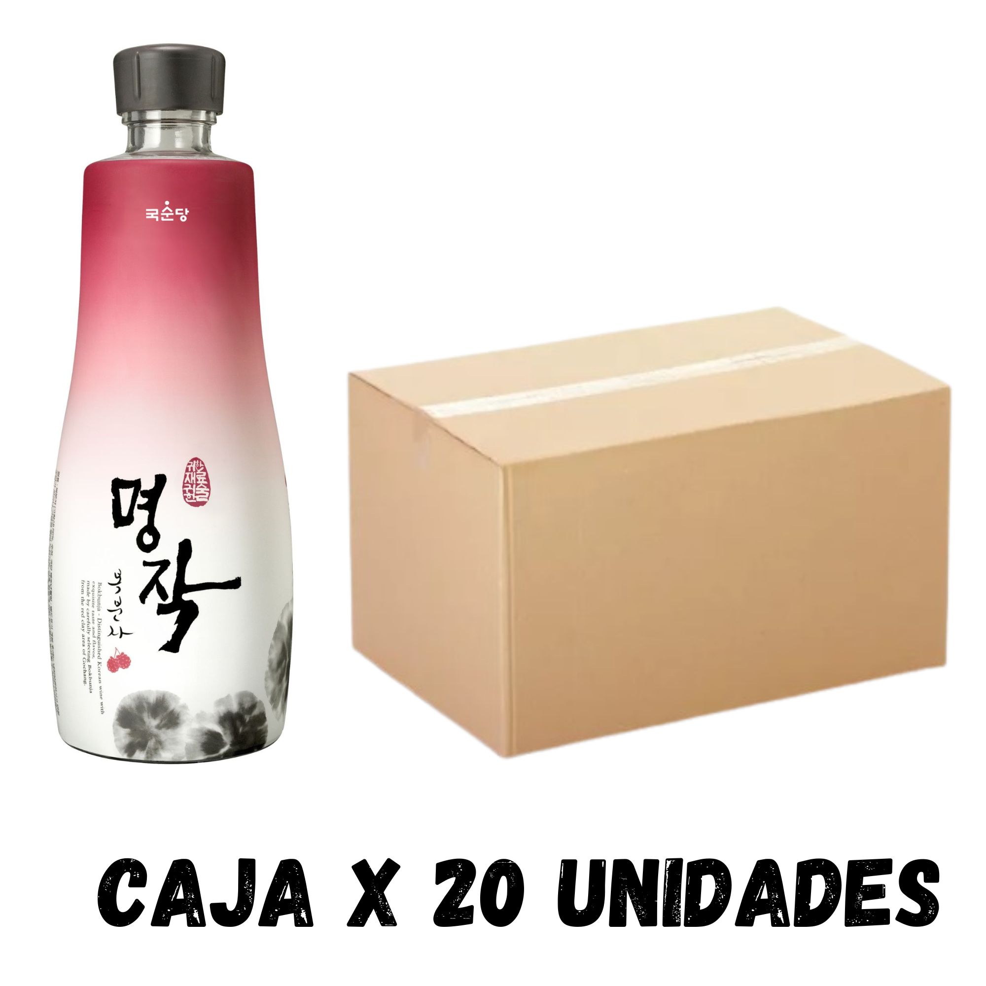 Bebida Coreana Vino Bokbunja Kooksoondang Individual 20 pzs
