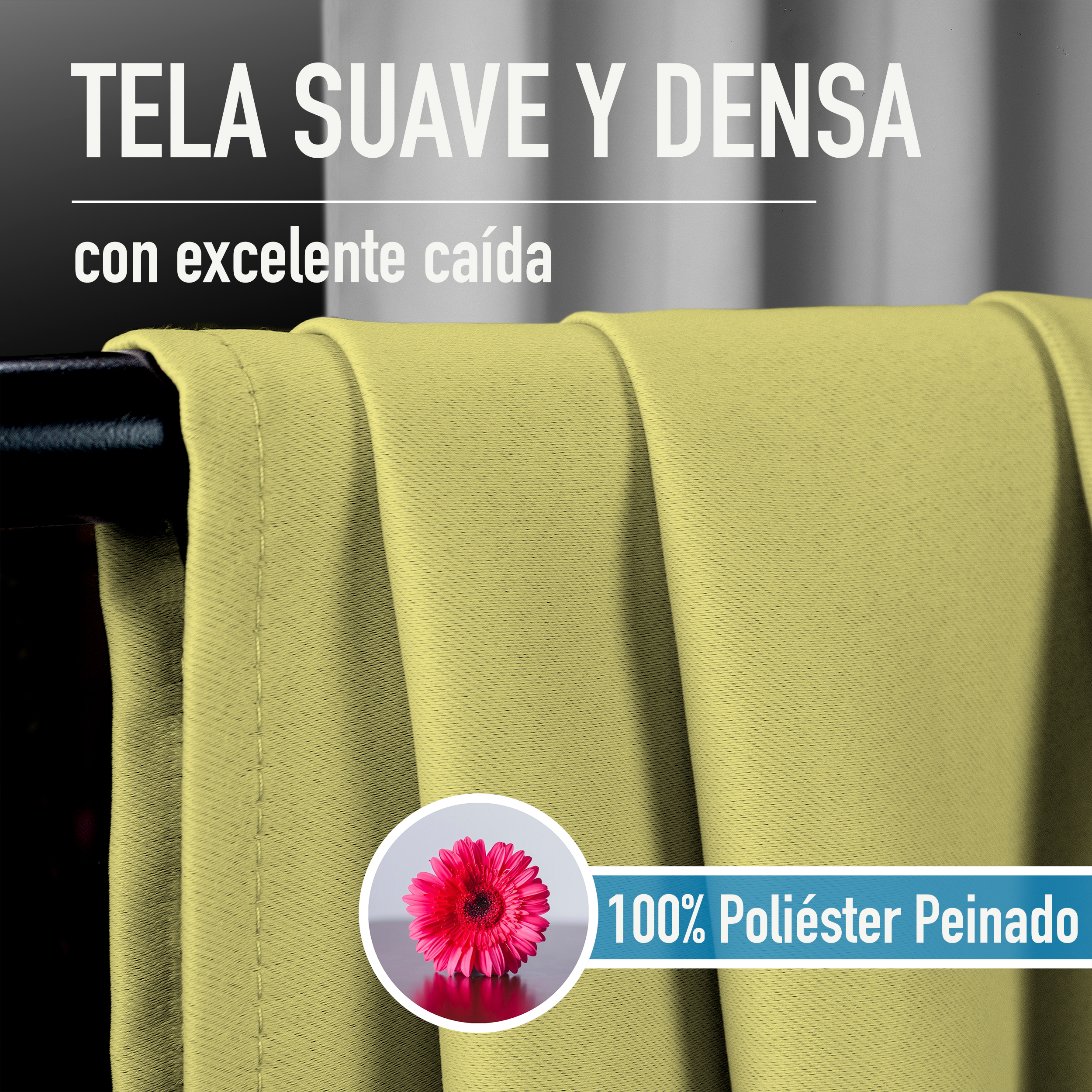 Cortinas Blackout Lima Térmico Largas Lisa Opaca 95% Bloqueo Luz.