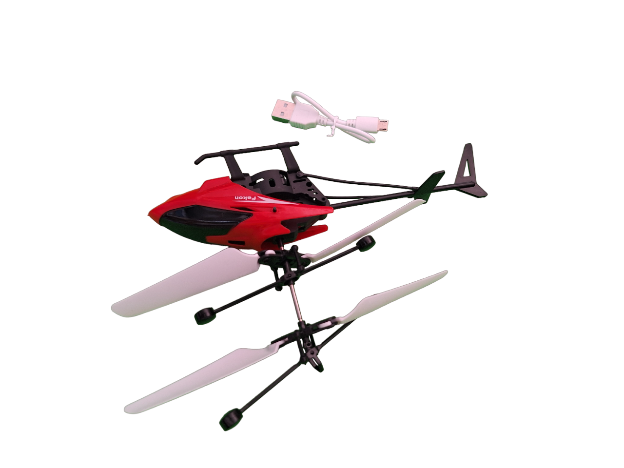 Helicóptero Con Sensor Recargable Color Rojo Mini Drone Juguete Niños