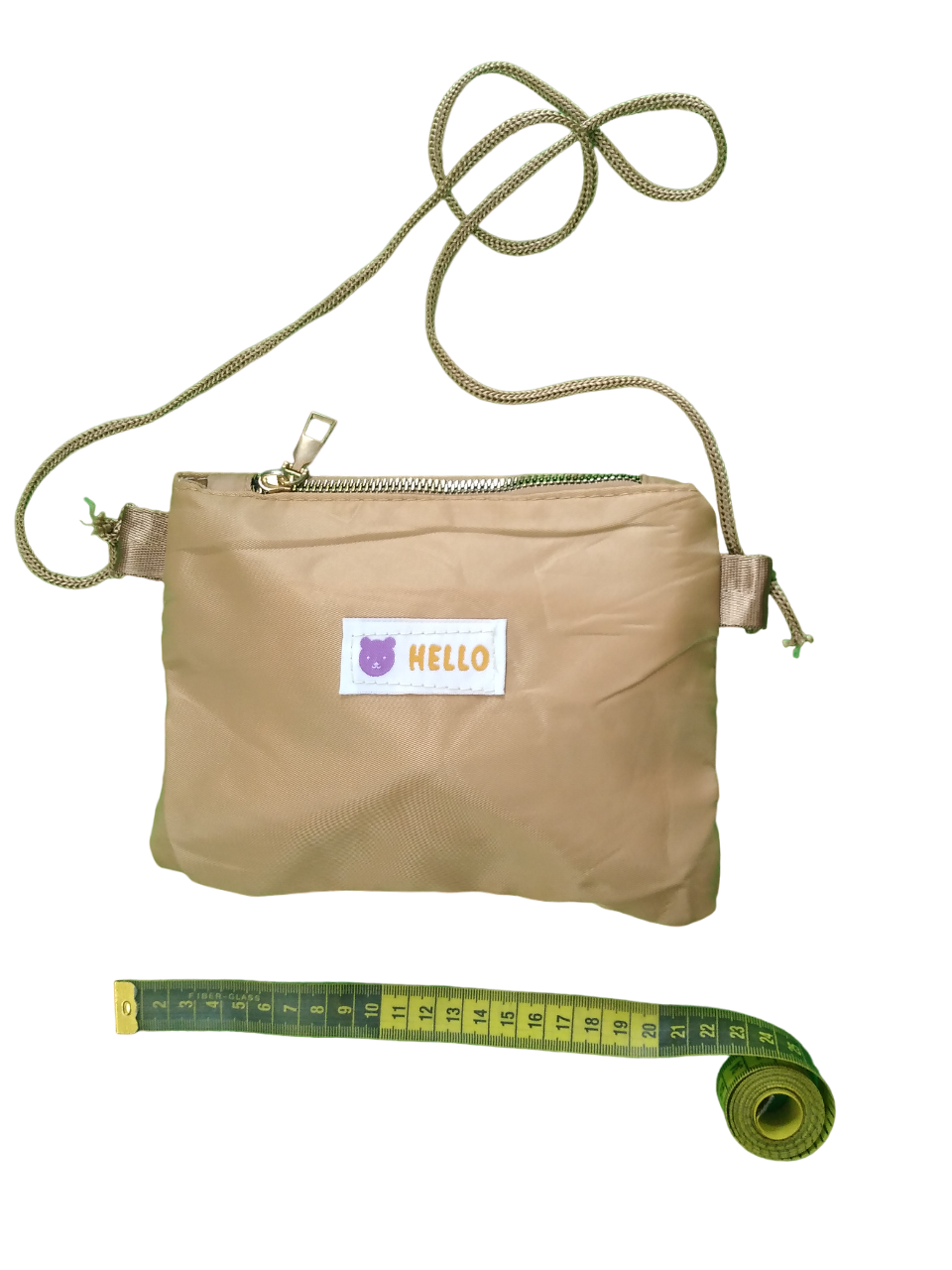 Bulto Bolso Pequeño Infantil Color Dorado Claro Para Niñas Diseño Hello Oso 