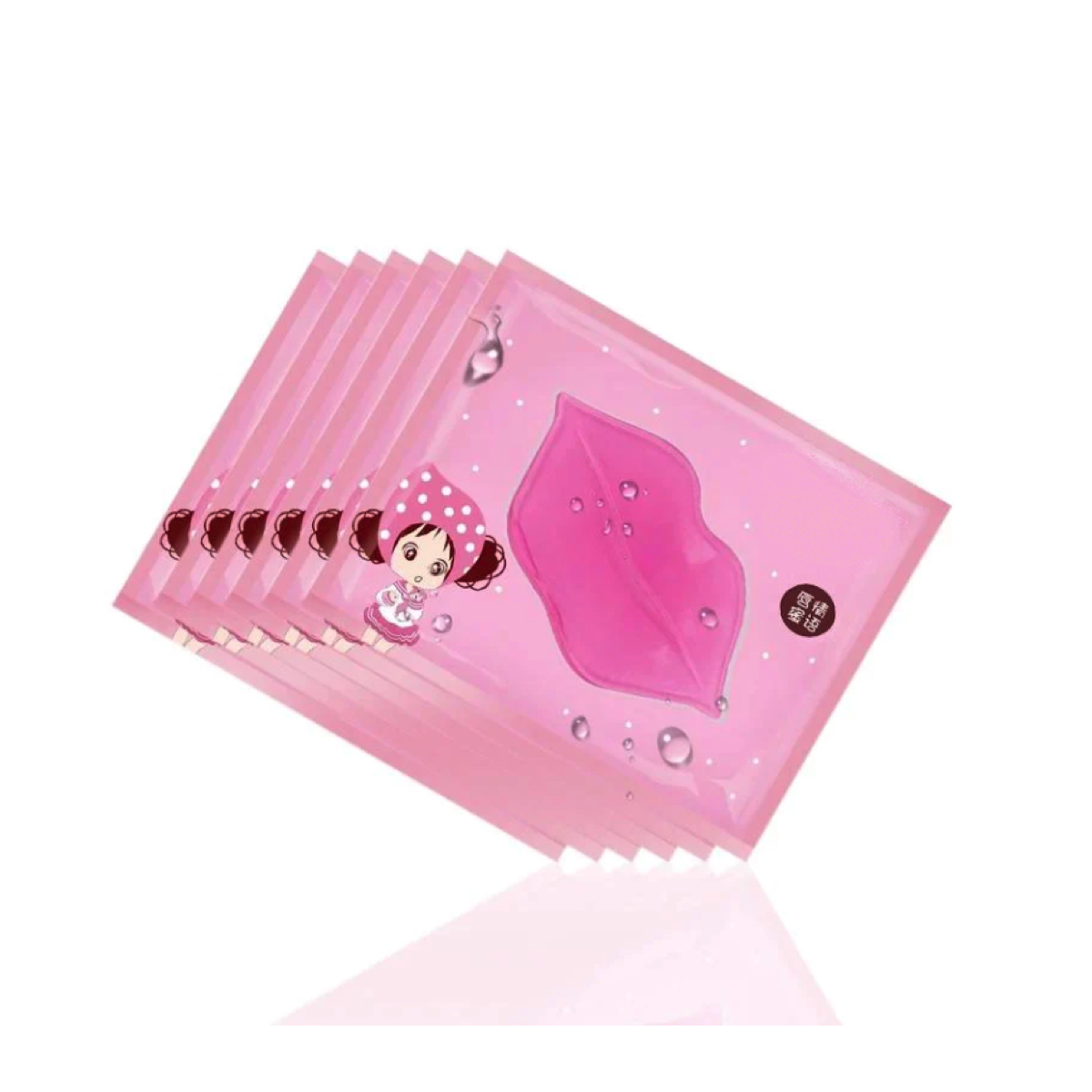 Paquete de 10 Sobres de Parches de Colágeno Para Labios Hidratante.