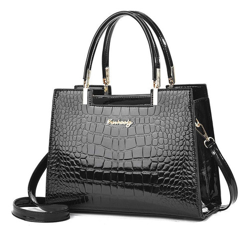 Bolso Bandolera Negra Dama Elegante Mano Impermeabl Moda