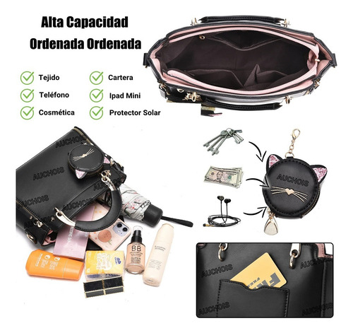 Bolsa Bandolera Mujer Bolsos Para Dama Moda Crossbody Cuero