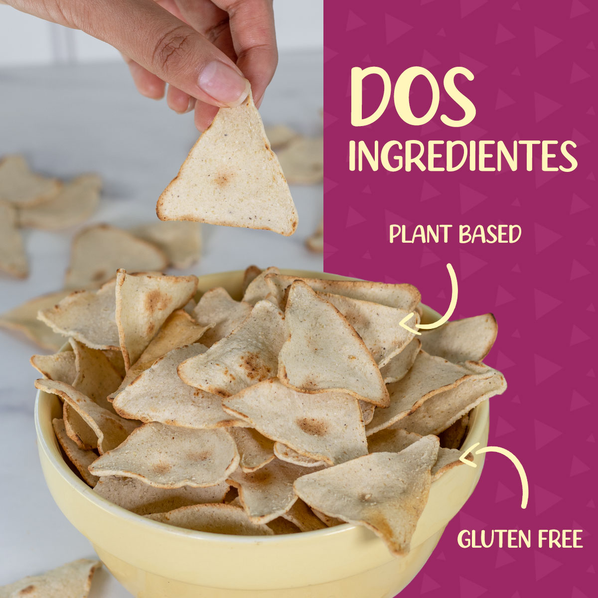 CINCA Totopos de Coliflor Saludables Sin Conservadores, Sin Grasas Trans, Sin Gluten, Vegano, 3 Paquetes de 200g.