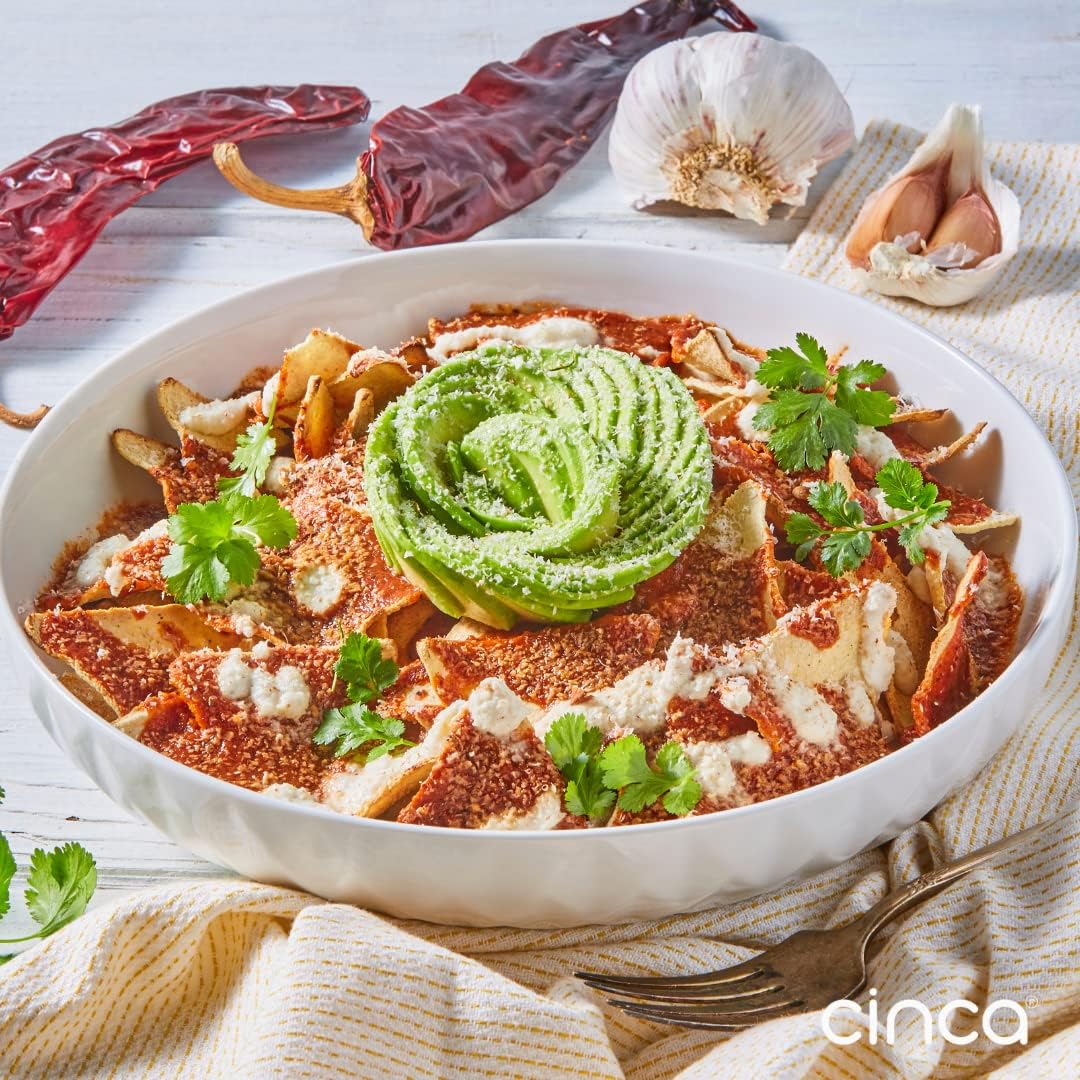 CINCA Totopos de Coliflor Saludables Sin Conservadores, Sin Grasas Trans, Sin Gluten, Vegano, 3 Paquetes de 200g.