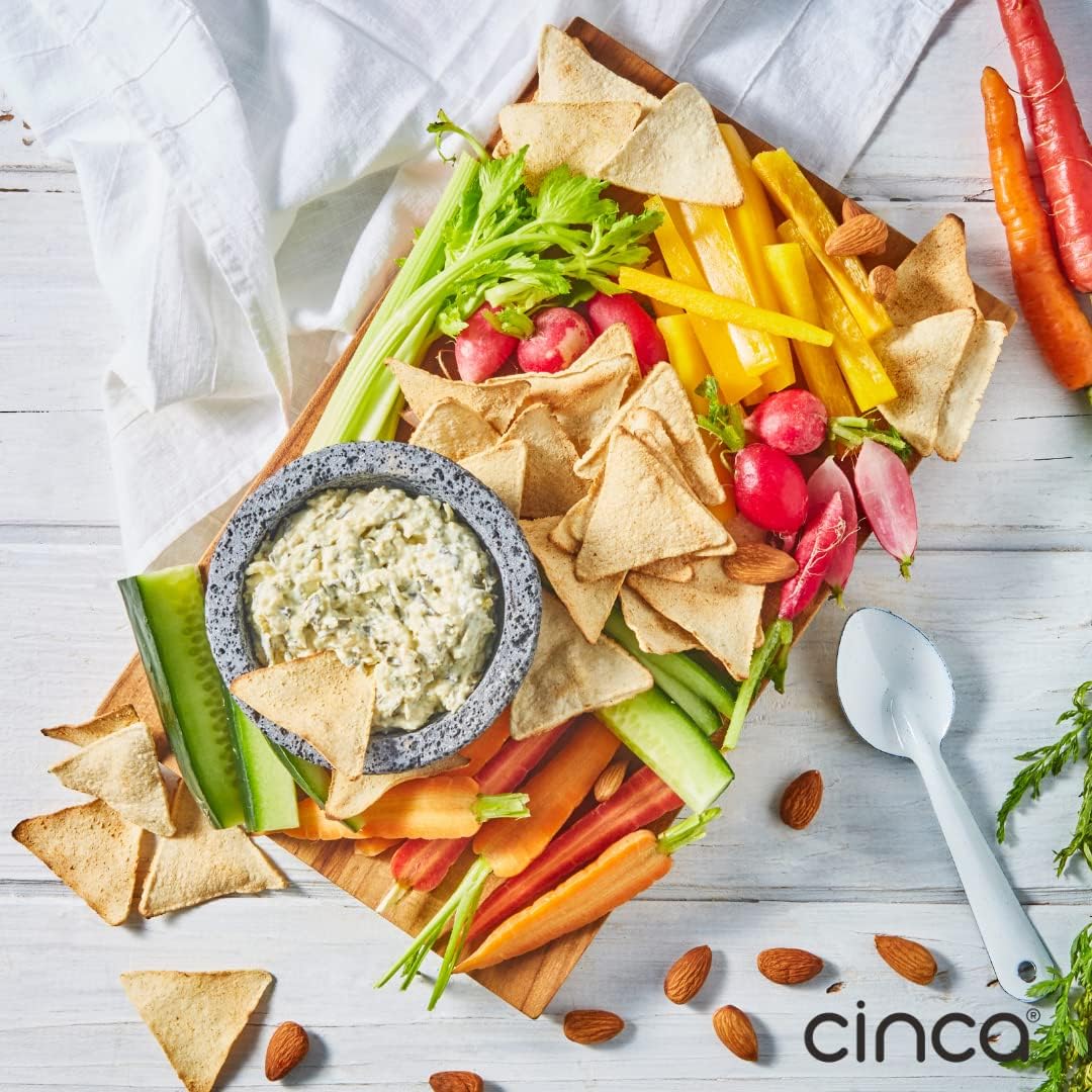 CINCA Totopos de Coliflor Saludables Sin Conservadores, Sin Grasas Trans, Sin Gluten, Vegano, 3 Paquetes de 200g.