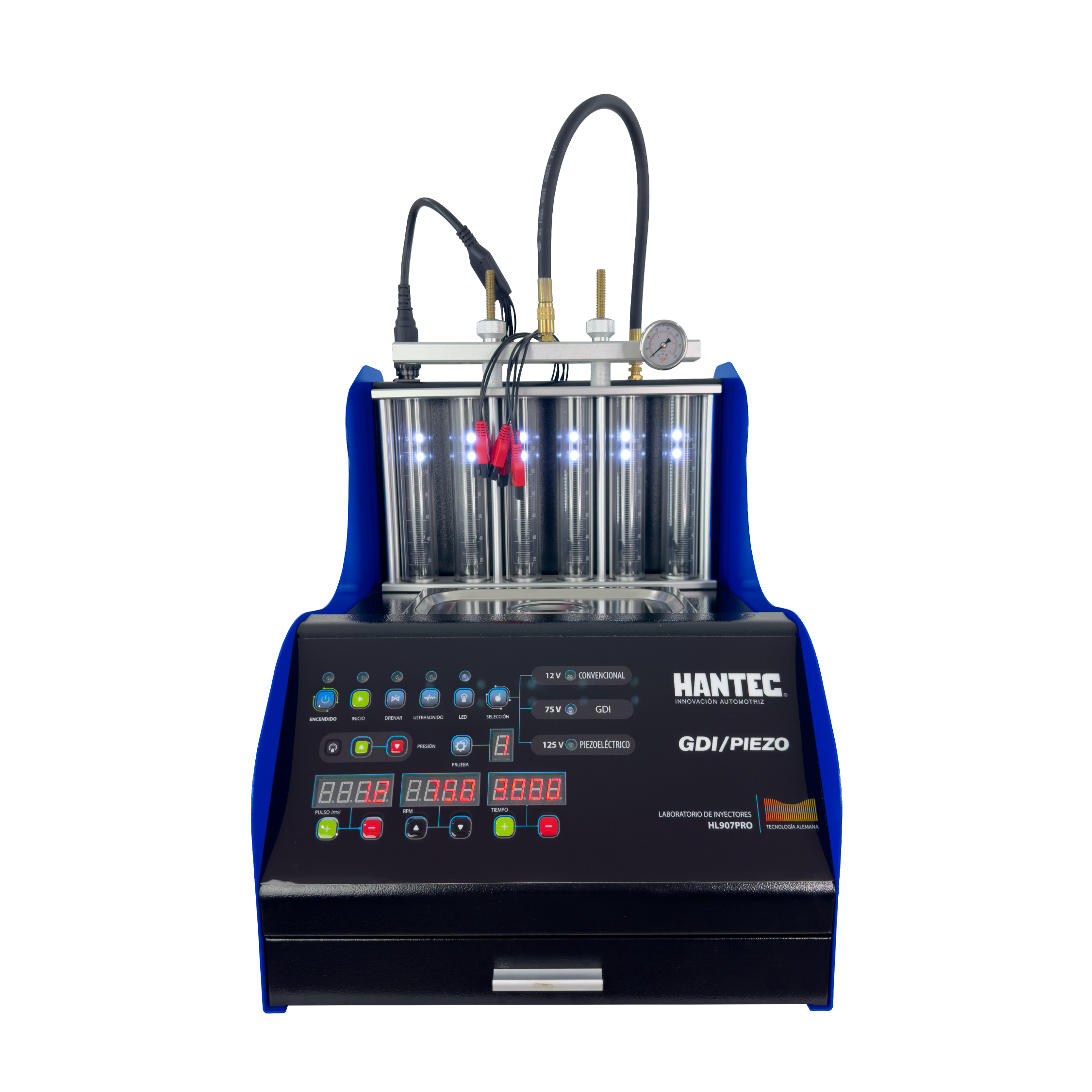 Laboratorio De Inyectores HANTEC 6 Inyectores GDI Piezoeléctrico .