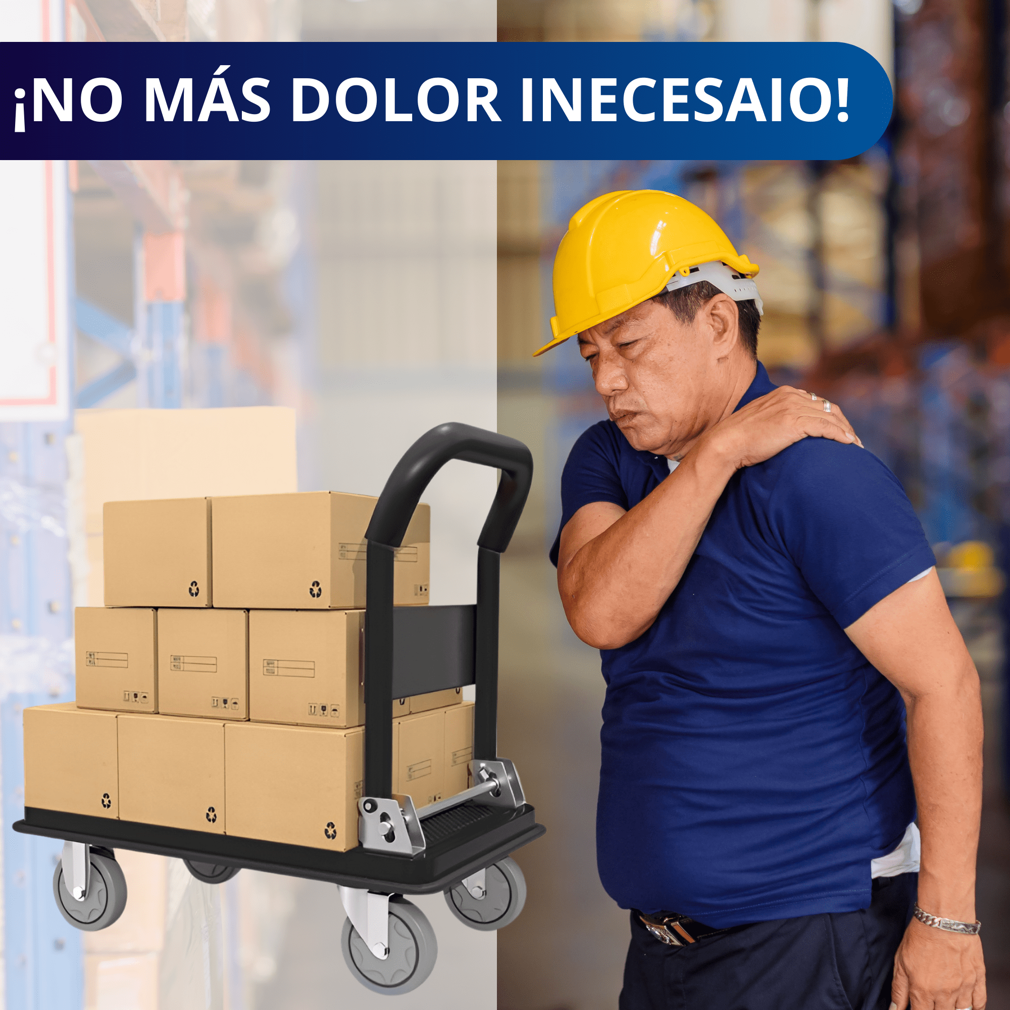 Carro De Carga Plegable Ecomlab Plataforma Diablito Patín.