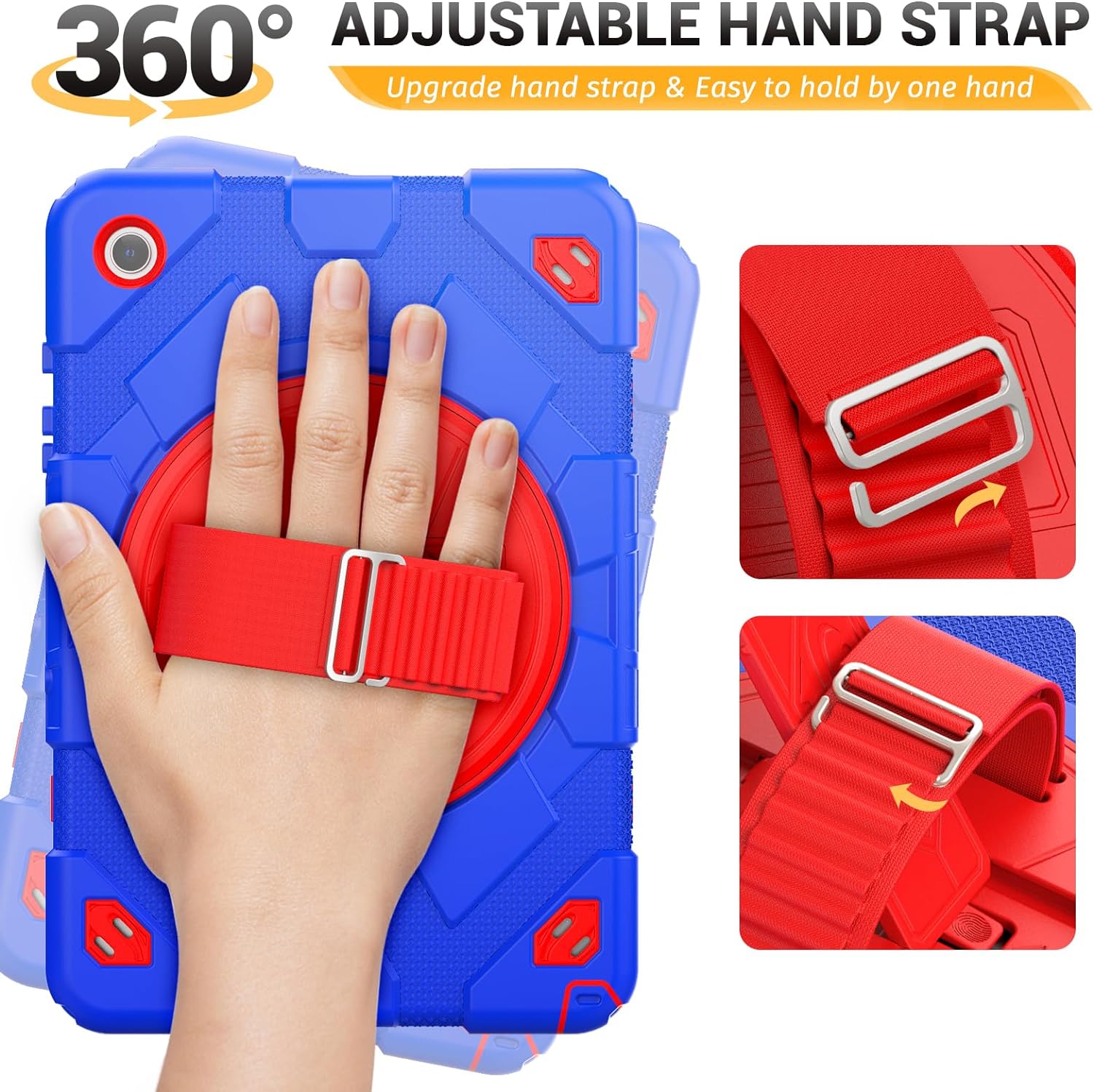 Funda De Uso Rudo Para Tablet Samsung Galaxy Tab A9 Plus 11" (2023) SM-X210/SM-216/SM-X218 Azul/Rojo