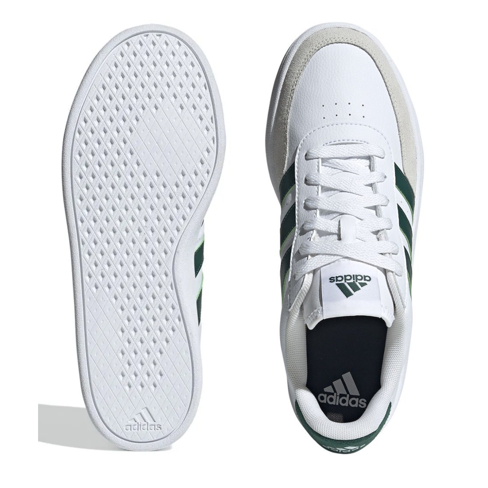 Tenis Adidas Breaknet 2.0 Blanco-Verde para Hombre ID0451.