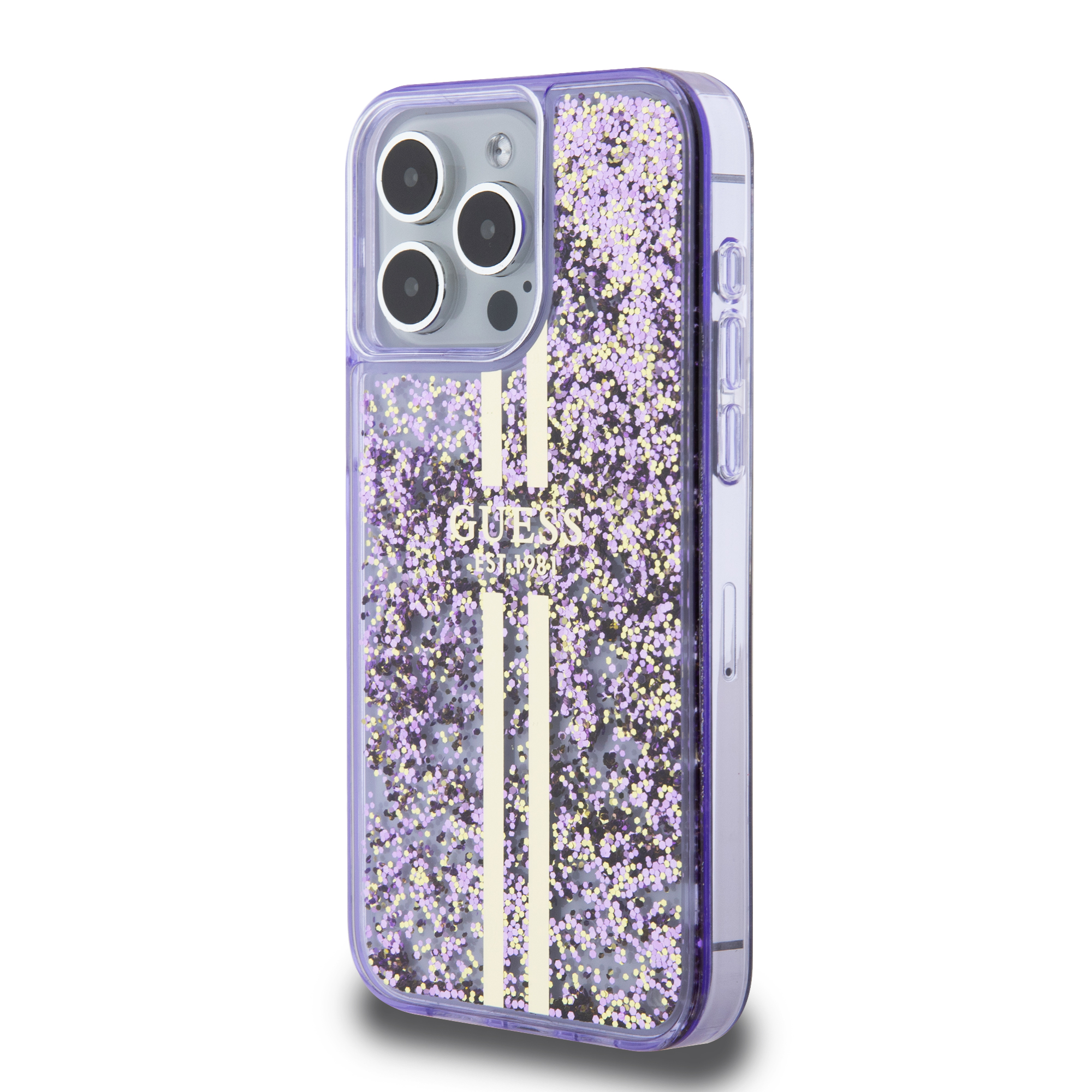 Funda Guess de TPU Brillos para iPhone 15 Pro Max Morado 