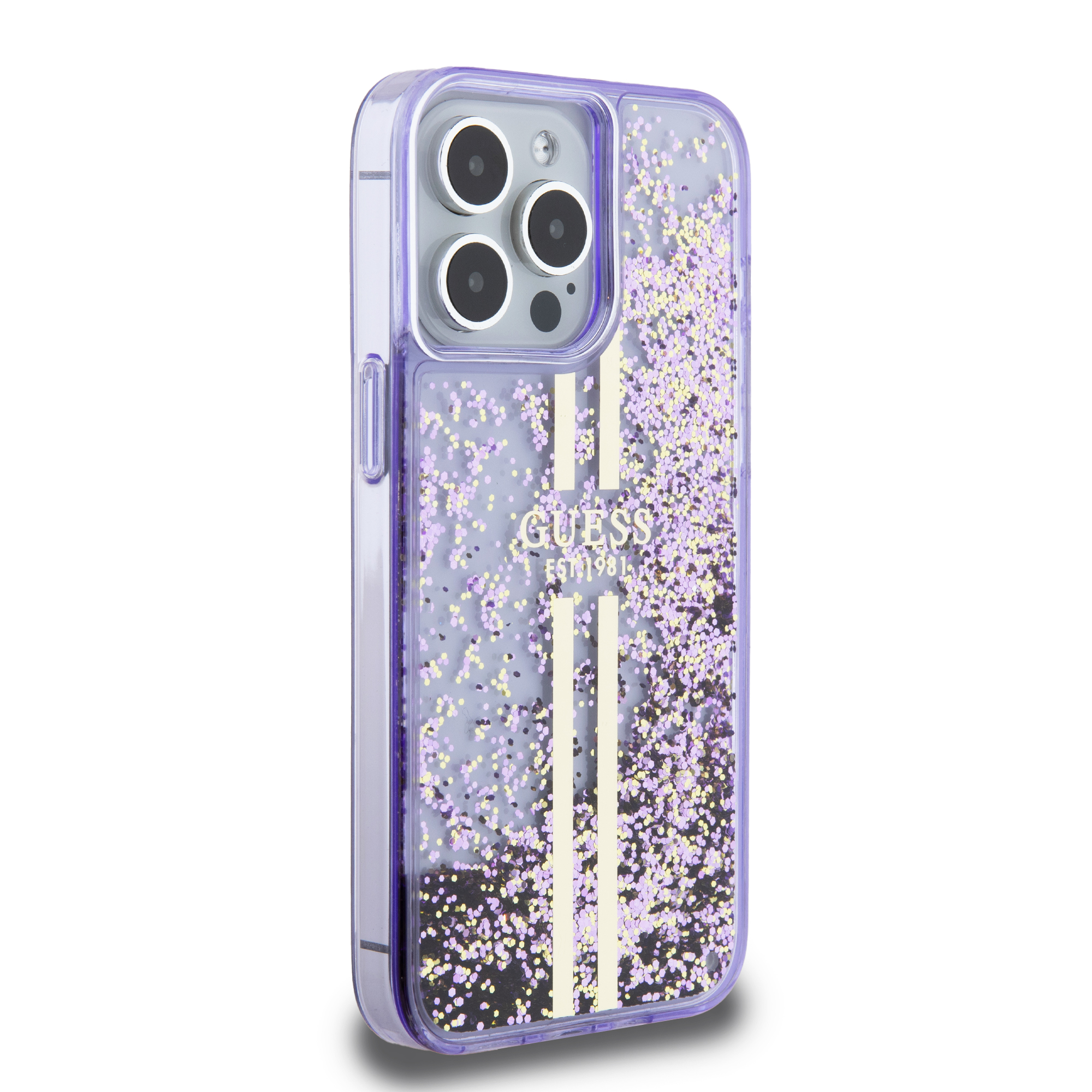 Funda Guess de TPU Brillos para iPhone 15 Pro Max Morado 