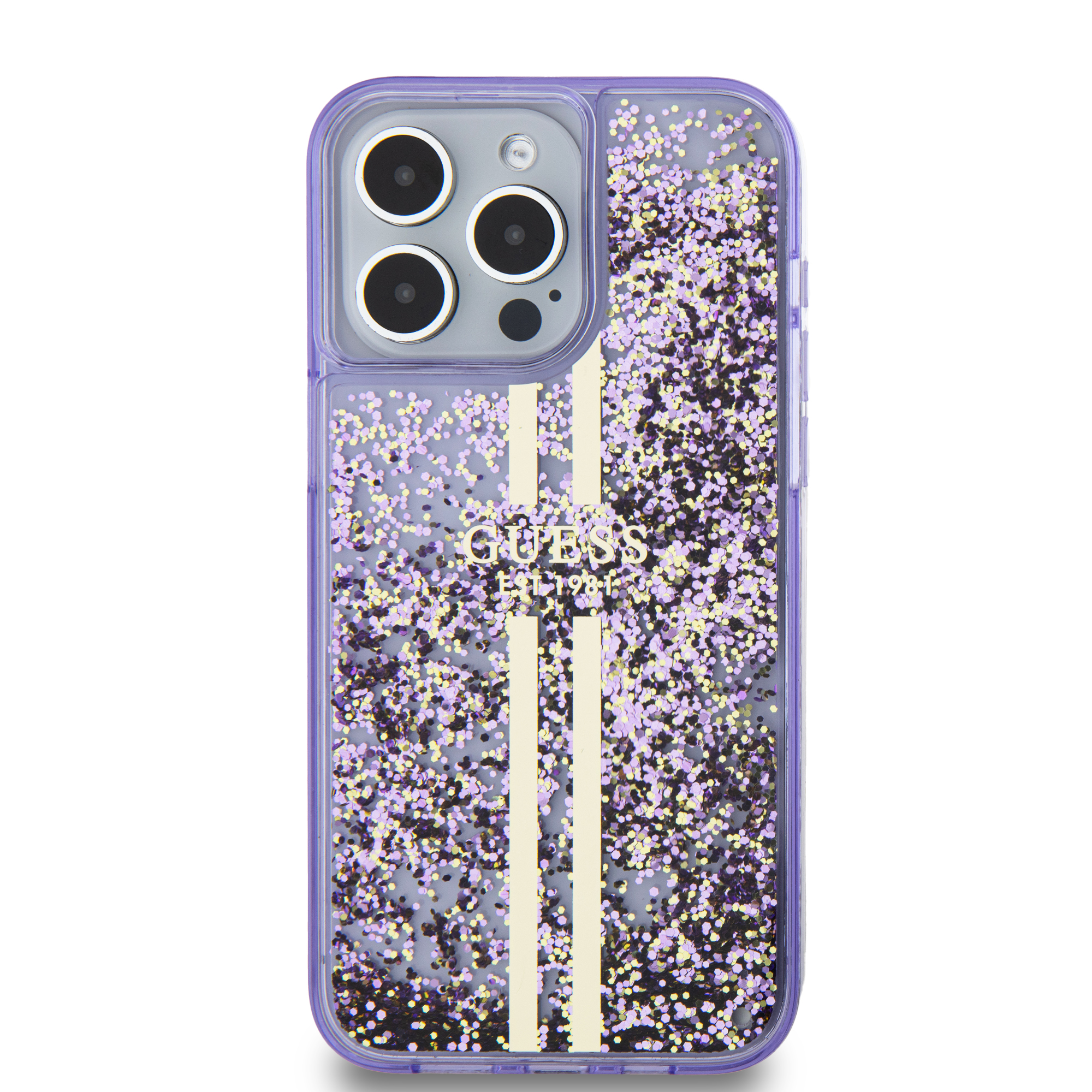 Funda Guess de TPU Brillos para iPhone 15 Pro Max Morado 