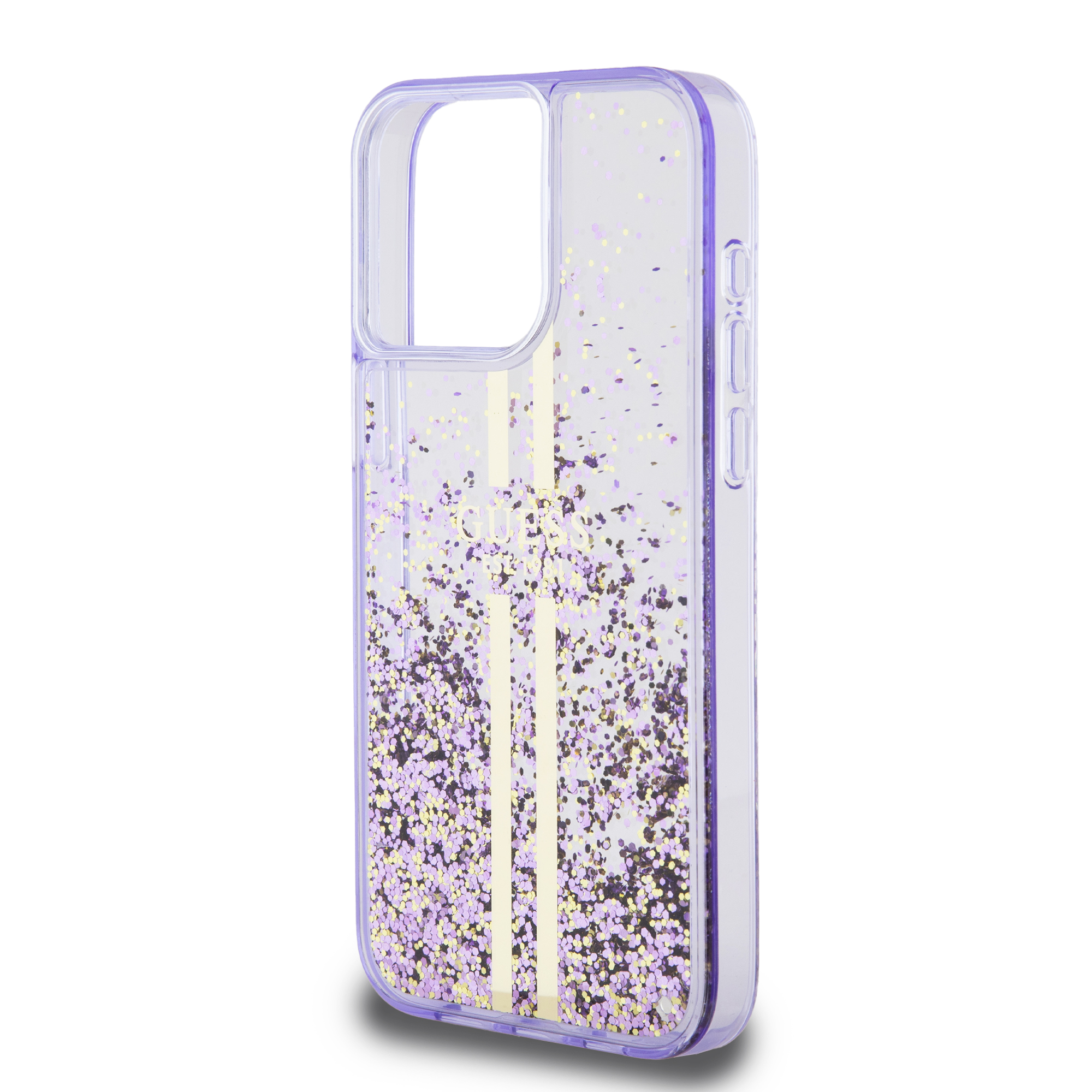 Funda Guess de TPU Brillos para iPhone 15 Pro Max Morado 