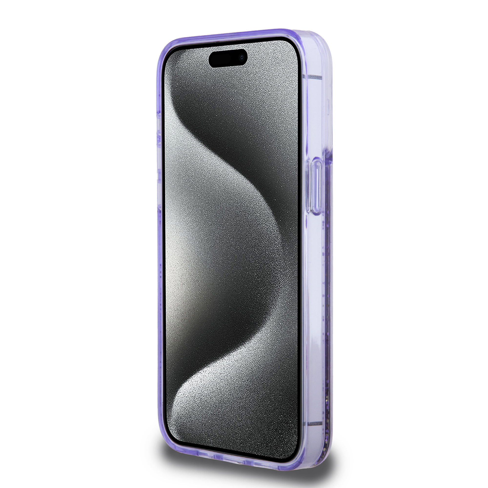 Funda Guess de TPU Brillos para iPhone 15 Pro Max Morado 