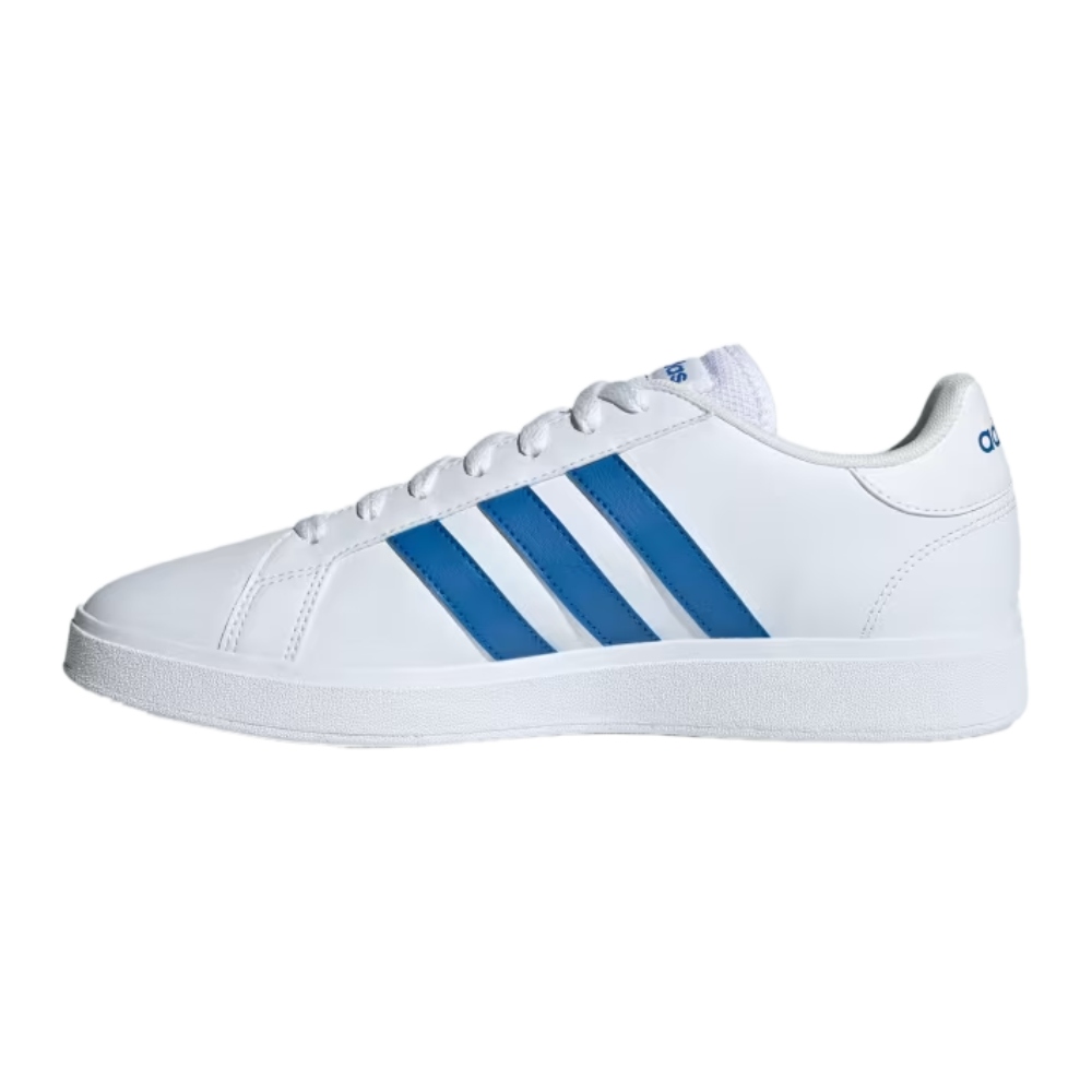 Tenis Adidas Grand Court Base 2.0 Blanco-Azul para Hombre ID3022.