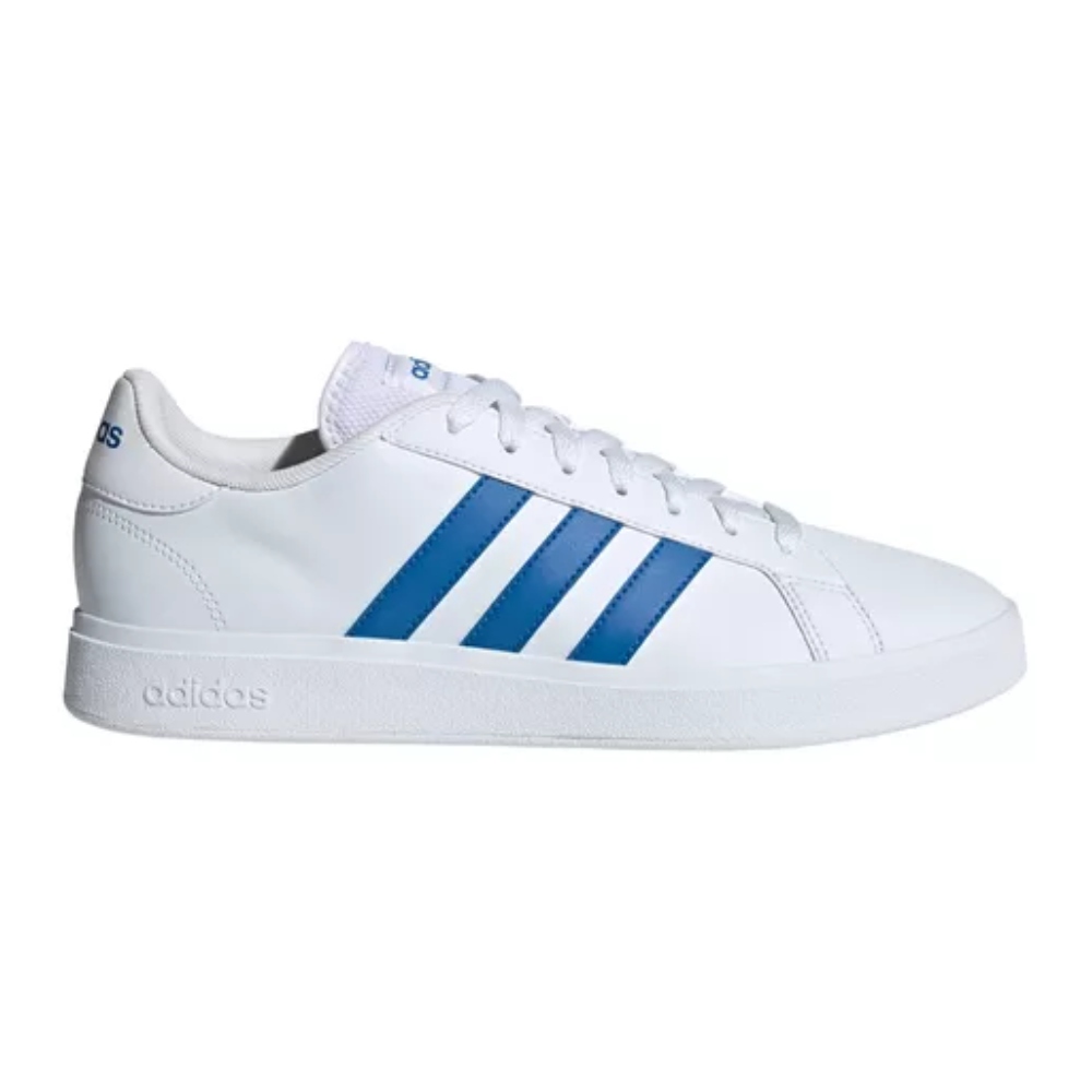 Tenis Adidas Grand Court Base 2.0 Blanco-Azul para Hombre ID3022.