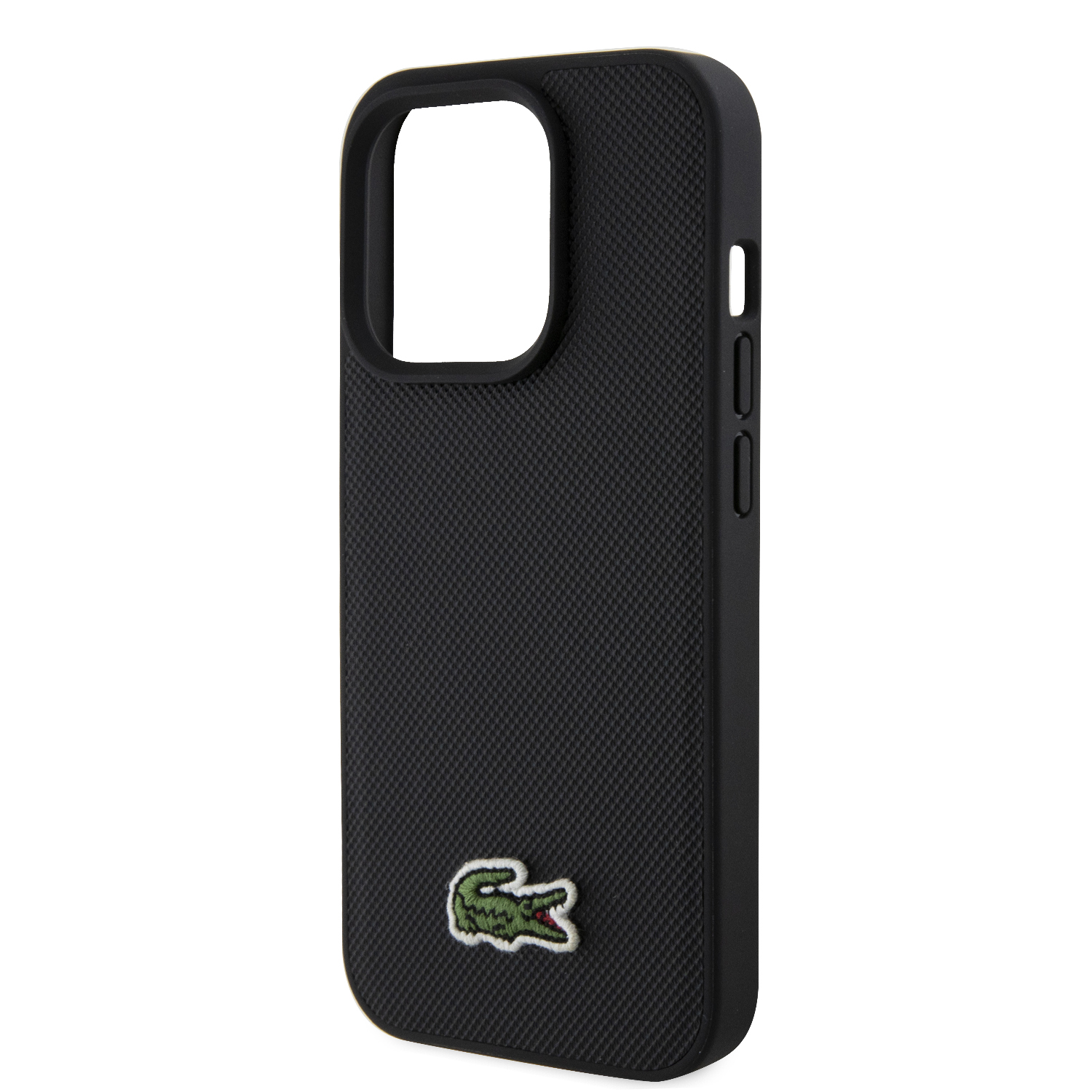 Funda Lacoste Logo Bordado para iPhone 15 Pro Max Negro 
