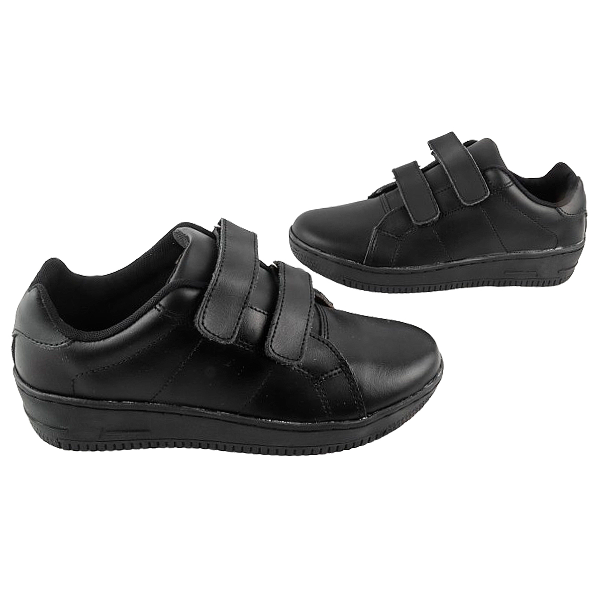 Tenis Deportivos Escolares 100% piel ligero casual negro 1260-n