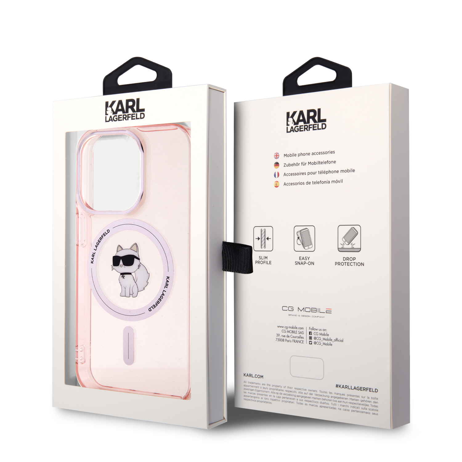 Funda Karl Choupette para iPhone 15 Pro Rosa 