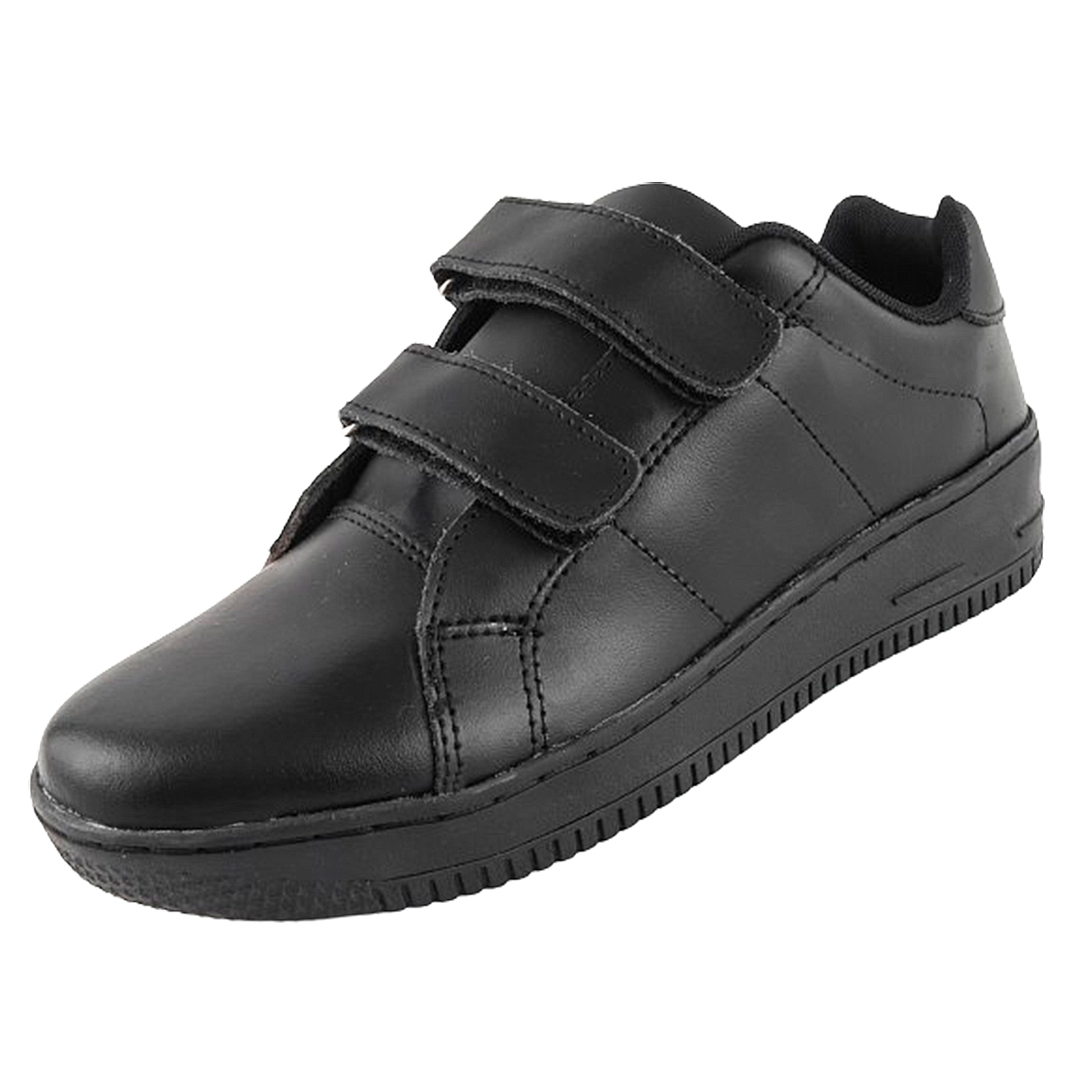 Tenis Deportivos Escolares 100% piel ligero casual negro 1260-n