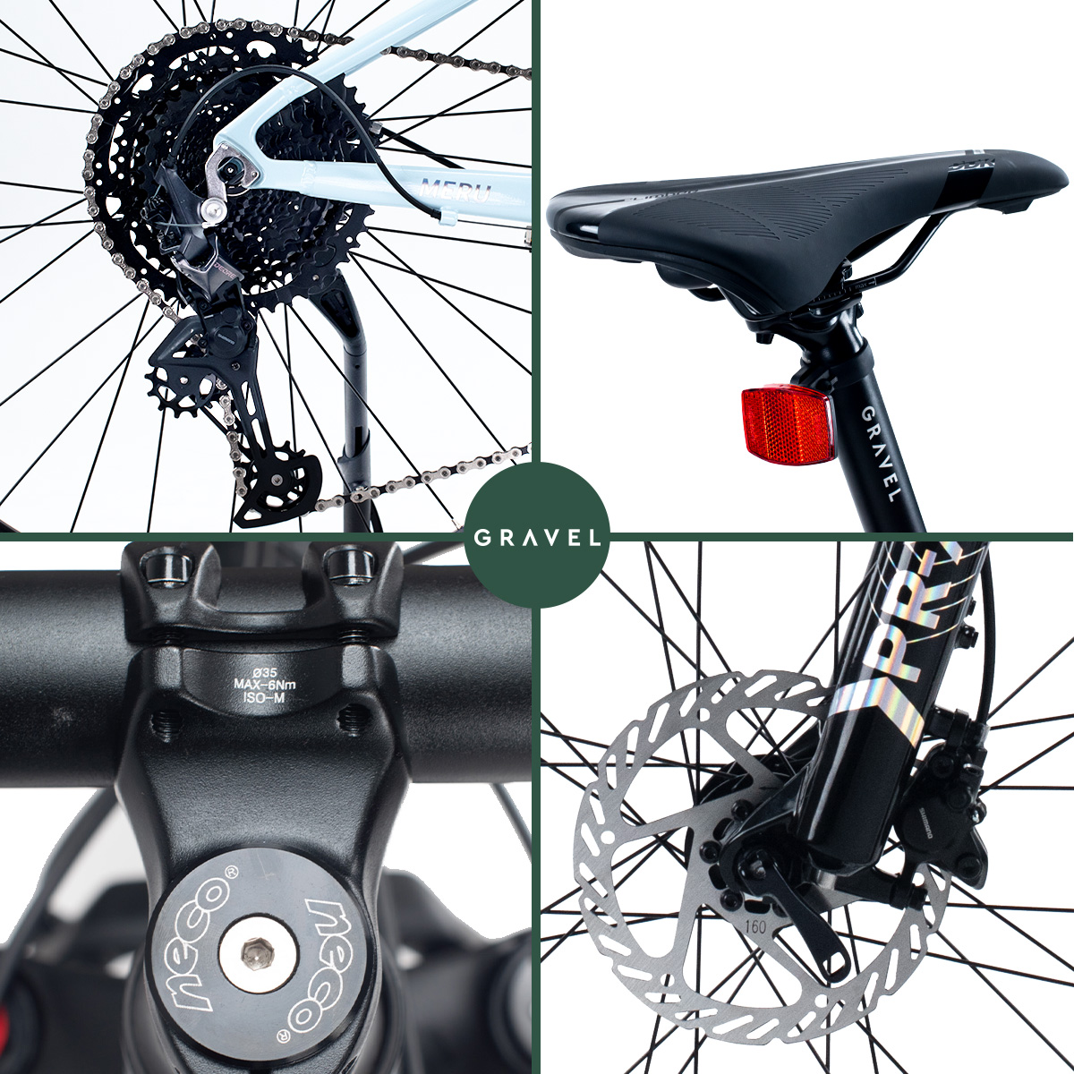 Bicicleta De Montaña Merú R29 12v Shimano Deore BLANCO Cuadro 19.