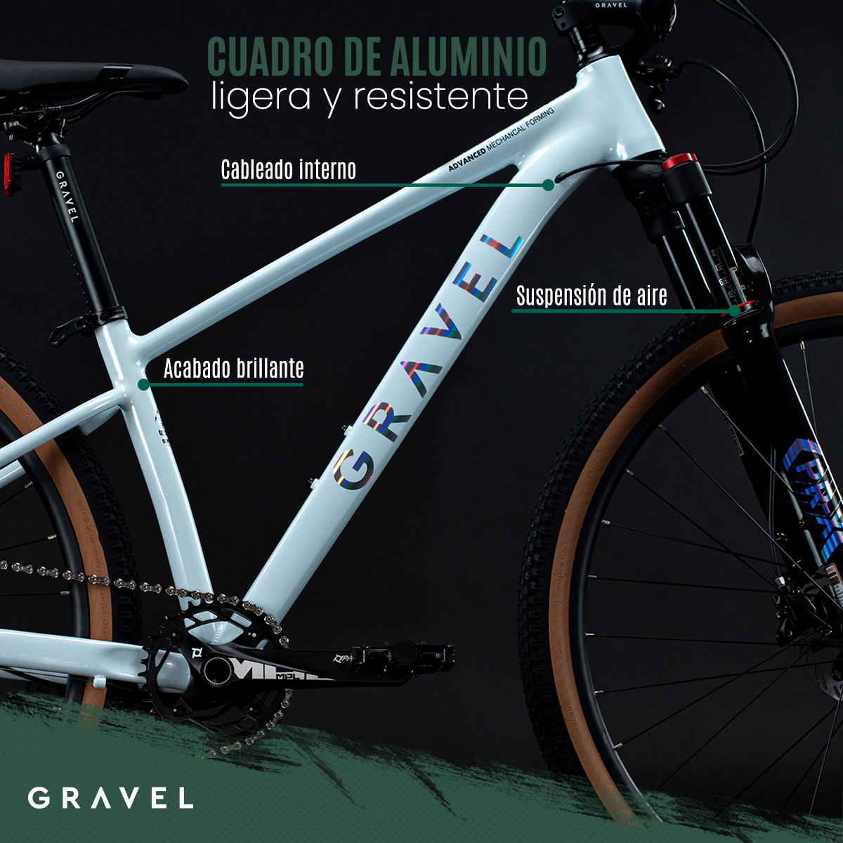 Bicicleta De Montaña Merú R29 12v Shimano Deore BLANCO Cuadro 19.