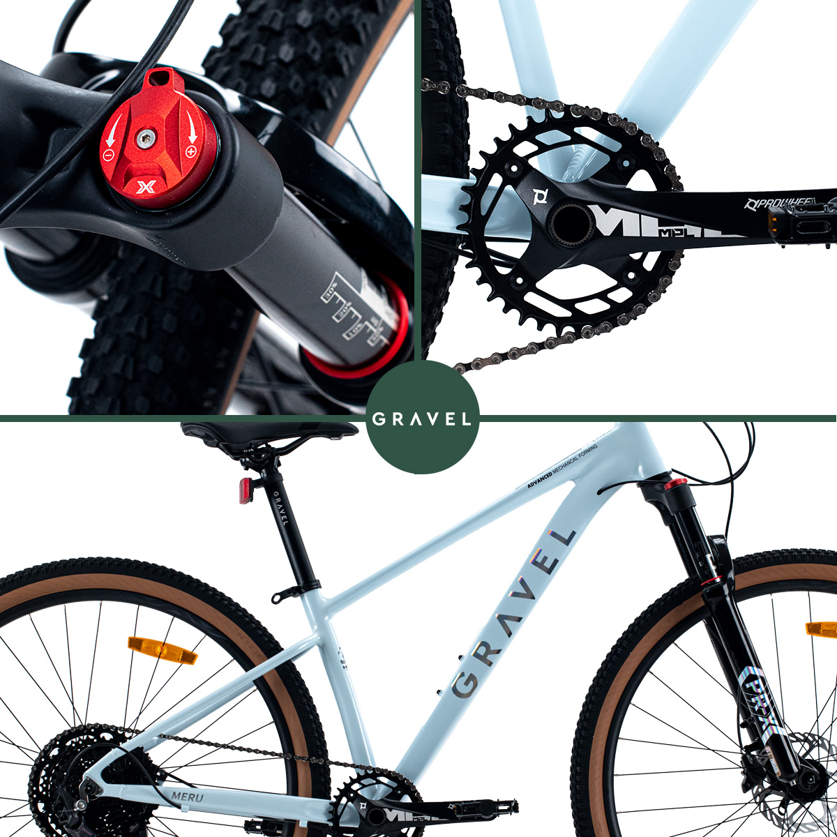 Bicicleta De Montaña Merú R29 12v Shimano Deore BLANCO Cuadro 19.