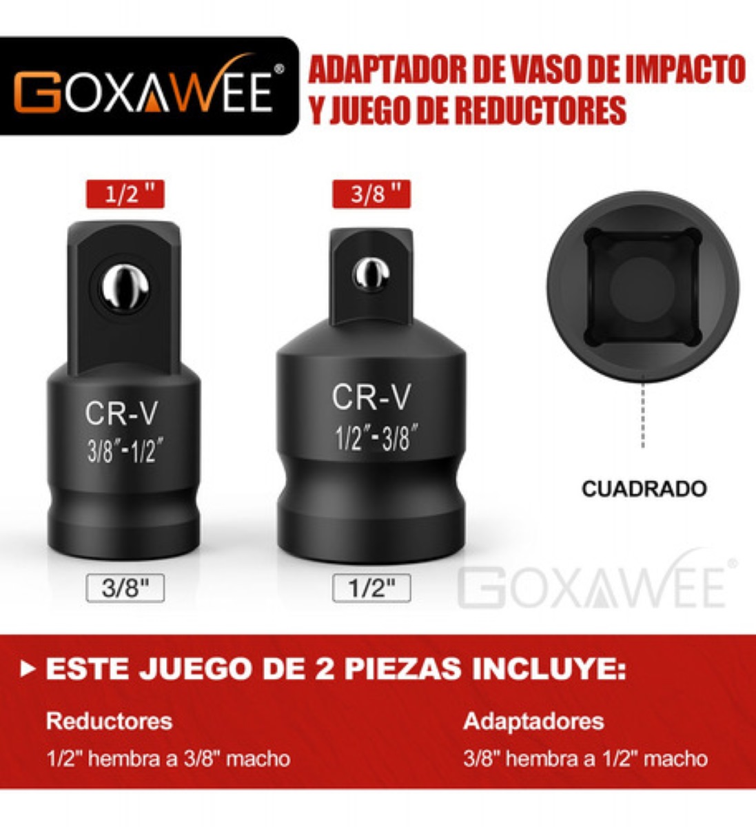 Juego Adaptadores Para Dados Y Llaves De Impacto 6 Pz