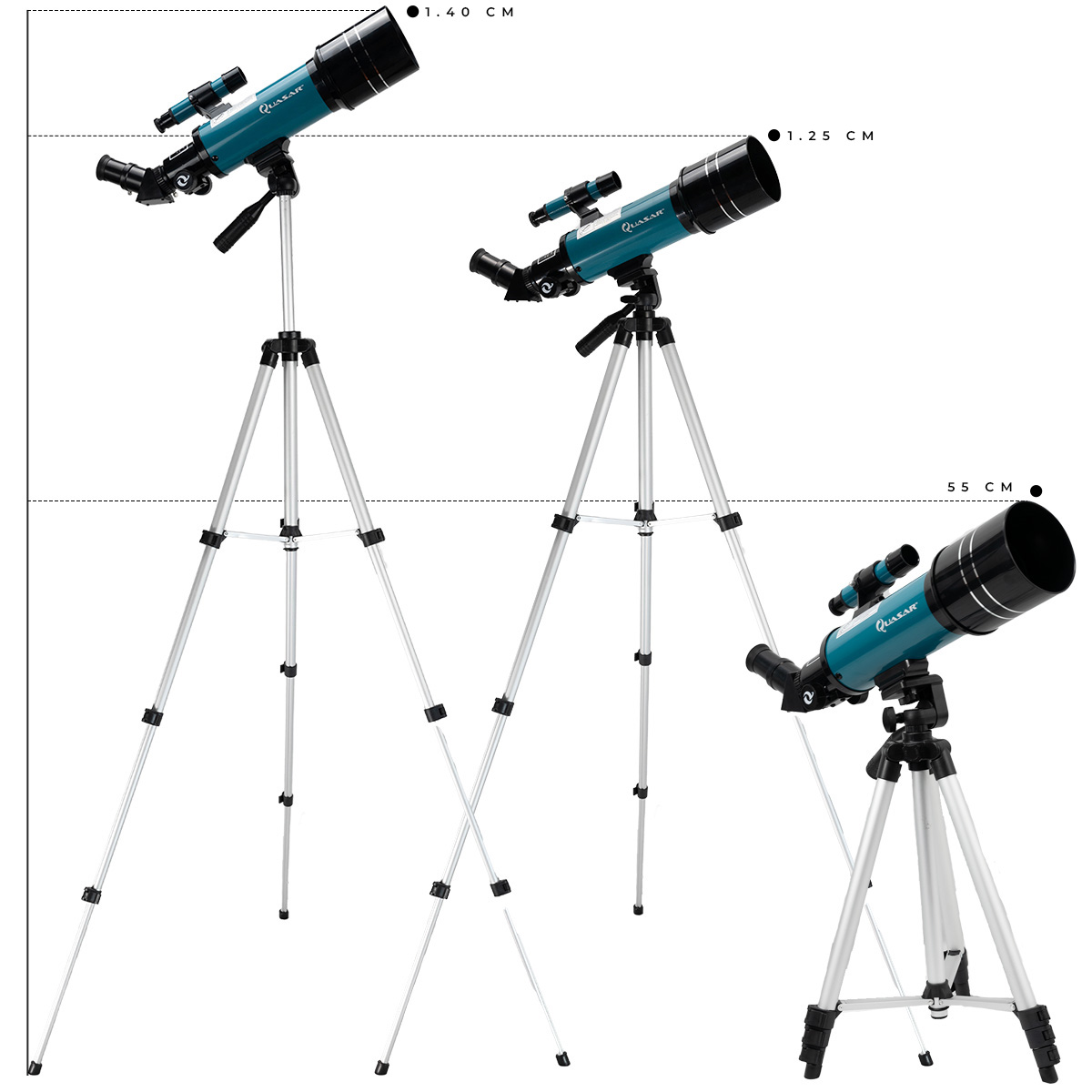 Telescopio Quasar Venture QV70 120x Con Adaptador Smartphone Verde