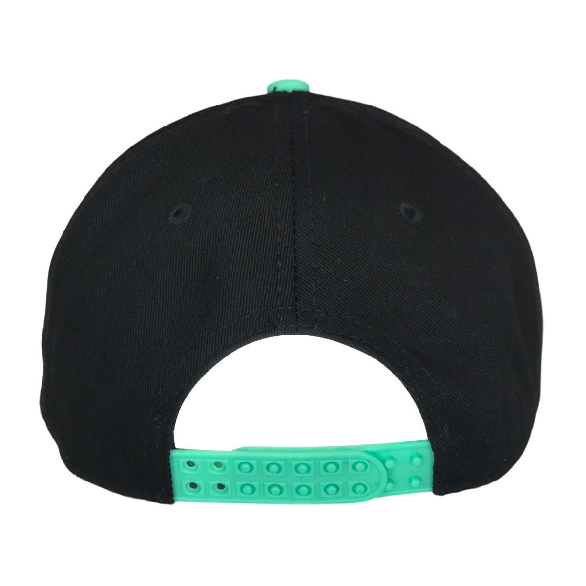Gorra Plana Premium Bordada Negro/ Menta