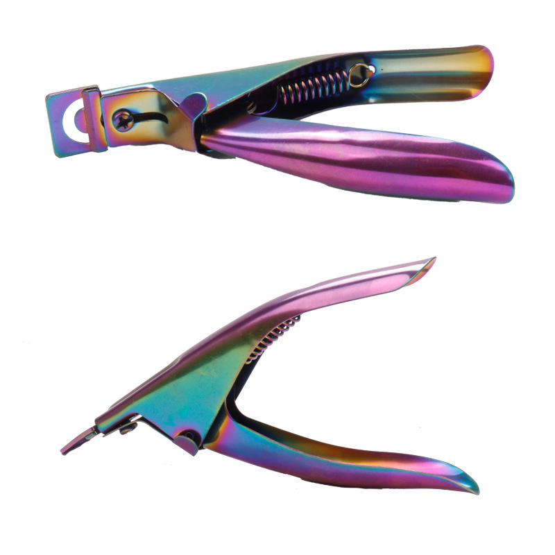 Corta Tips De Uñas Postizas Camaleon Acero Inoxidable