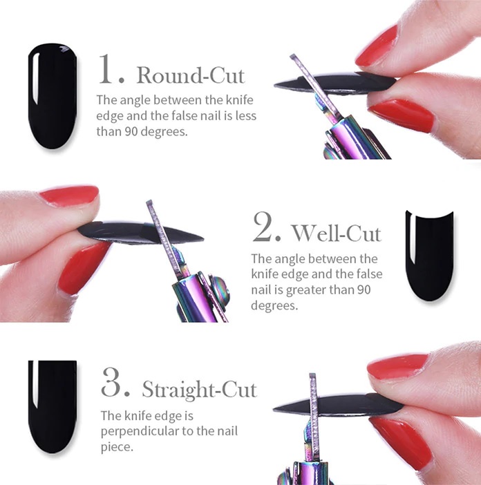 Corta Tips De Uñas Postizas Camaleon Acero Inoxidable