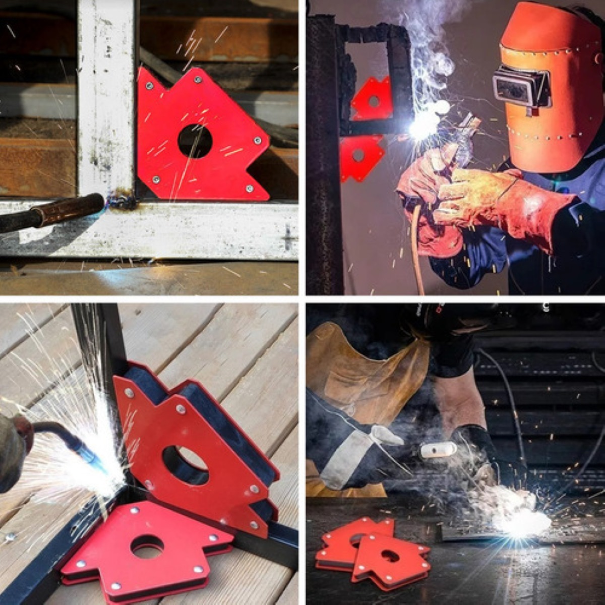 Imán Escuadra Para Soldar Magnética Herramientas 50 Lb 4 Pzs