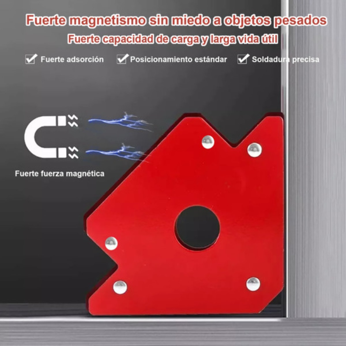 Imán Escuadra Para Soldar Magnética Herramientas 50 Lb 4 Pzs