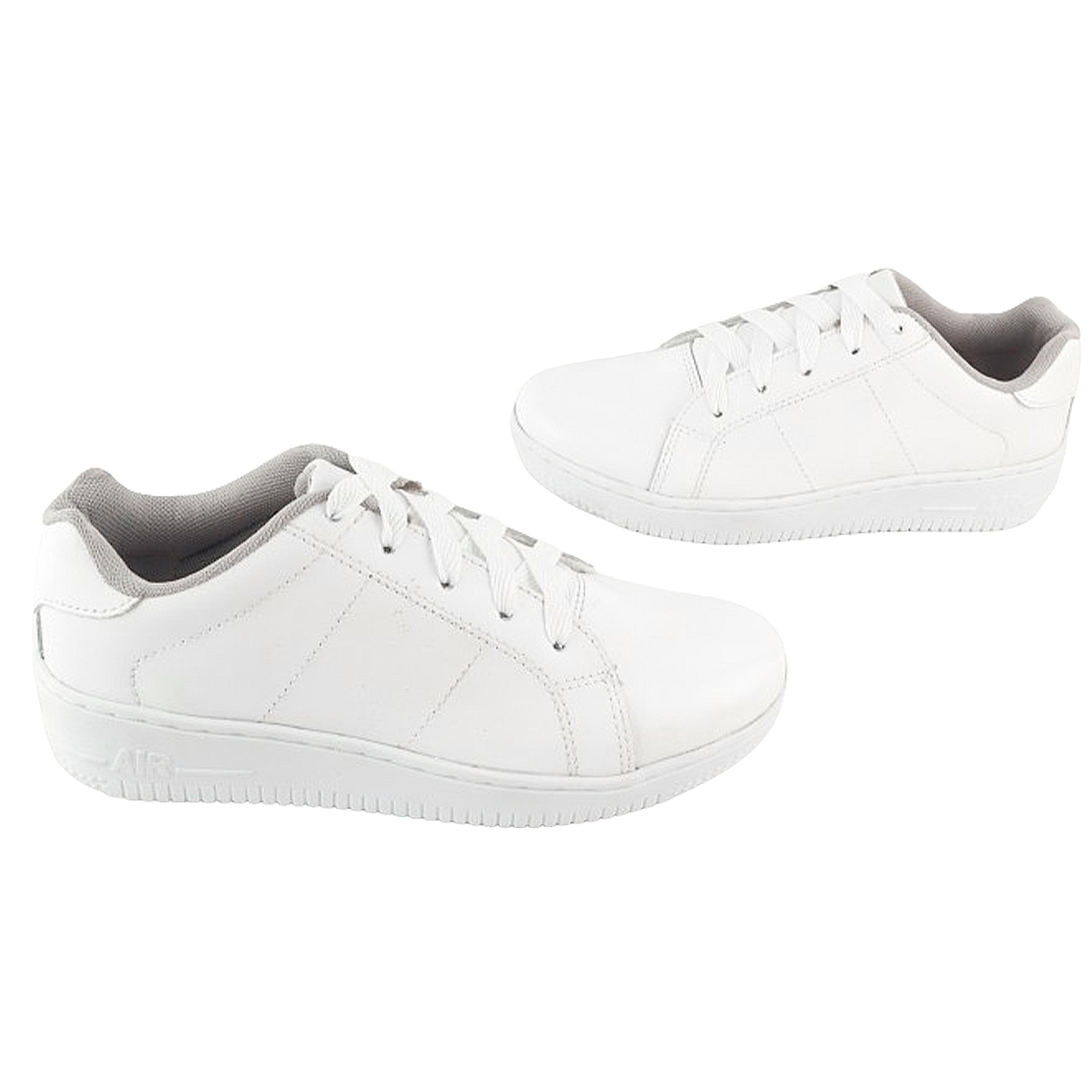 Tenis Deportivos Escolares 100% piel ligero blanco agujetas 1250-b